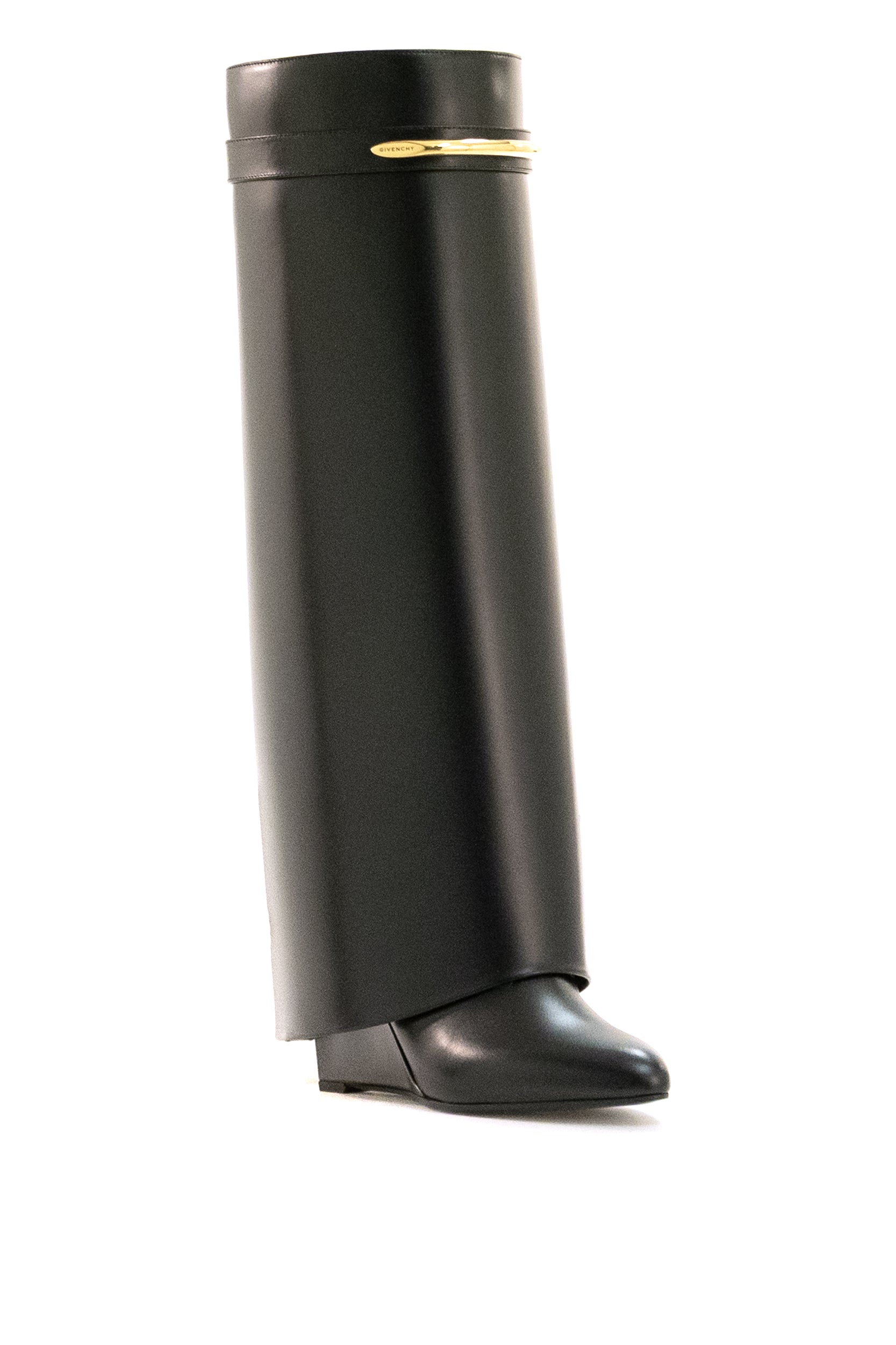 Givenchy Stivali Shark Pinch in pelle di colore nero, view 2