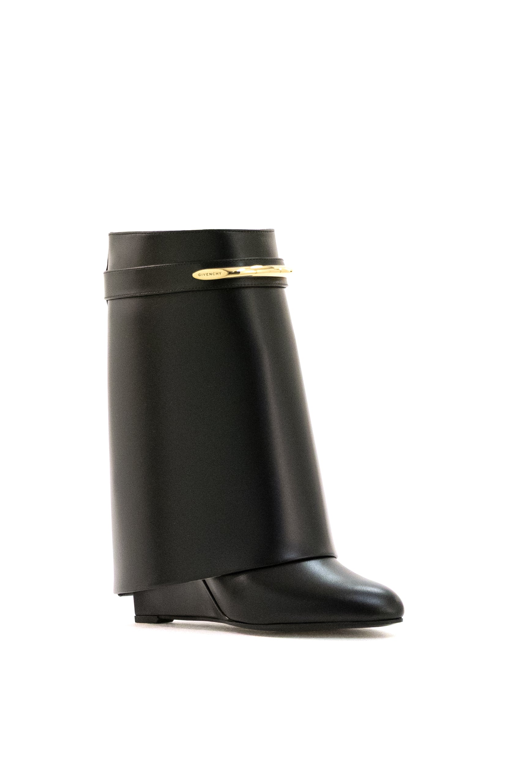 Givenchy Stivaletti Shark Pinch in pelle di colore nero, view 2