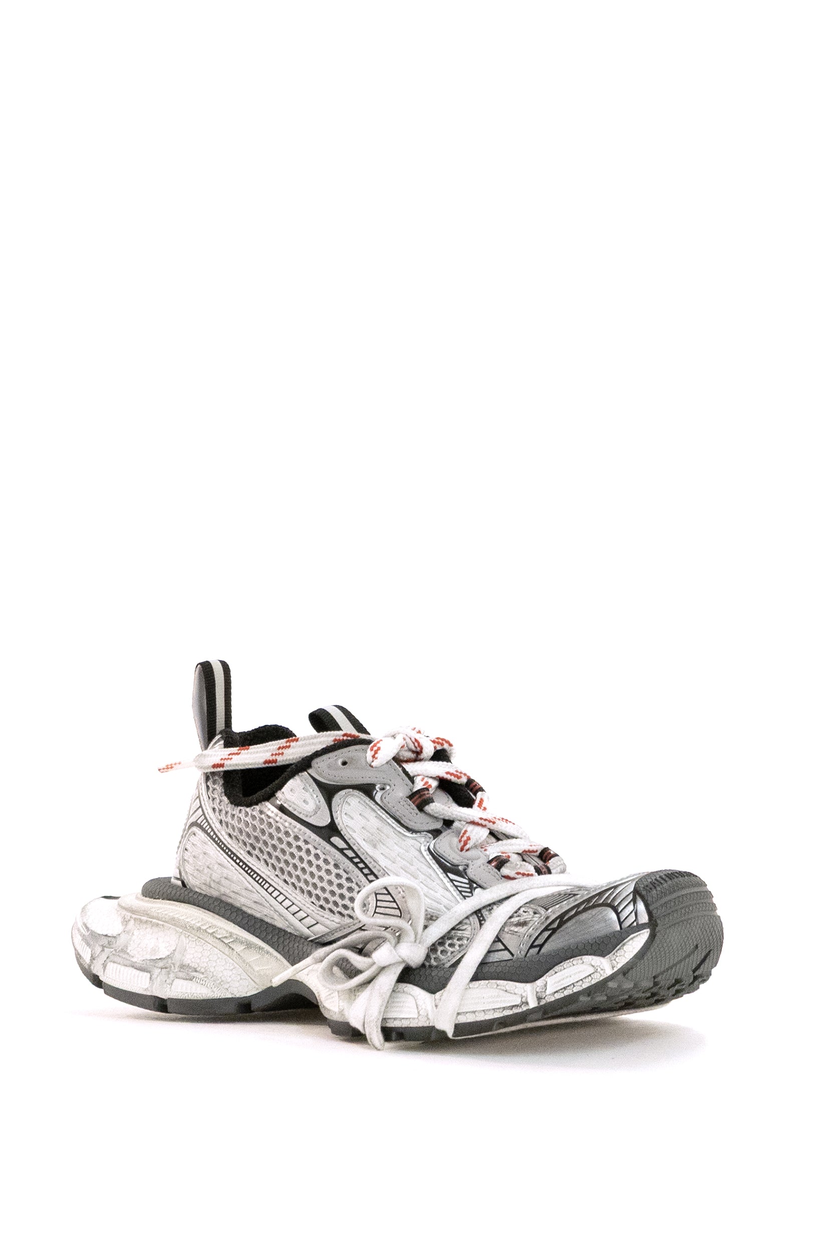 Balenciaga Sneakers 3XL Gradient in mesh e gomma di colore grigio e nero, view 2