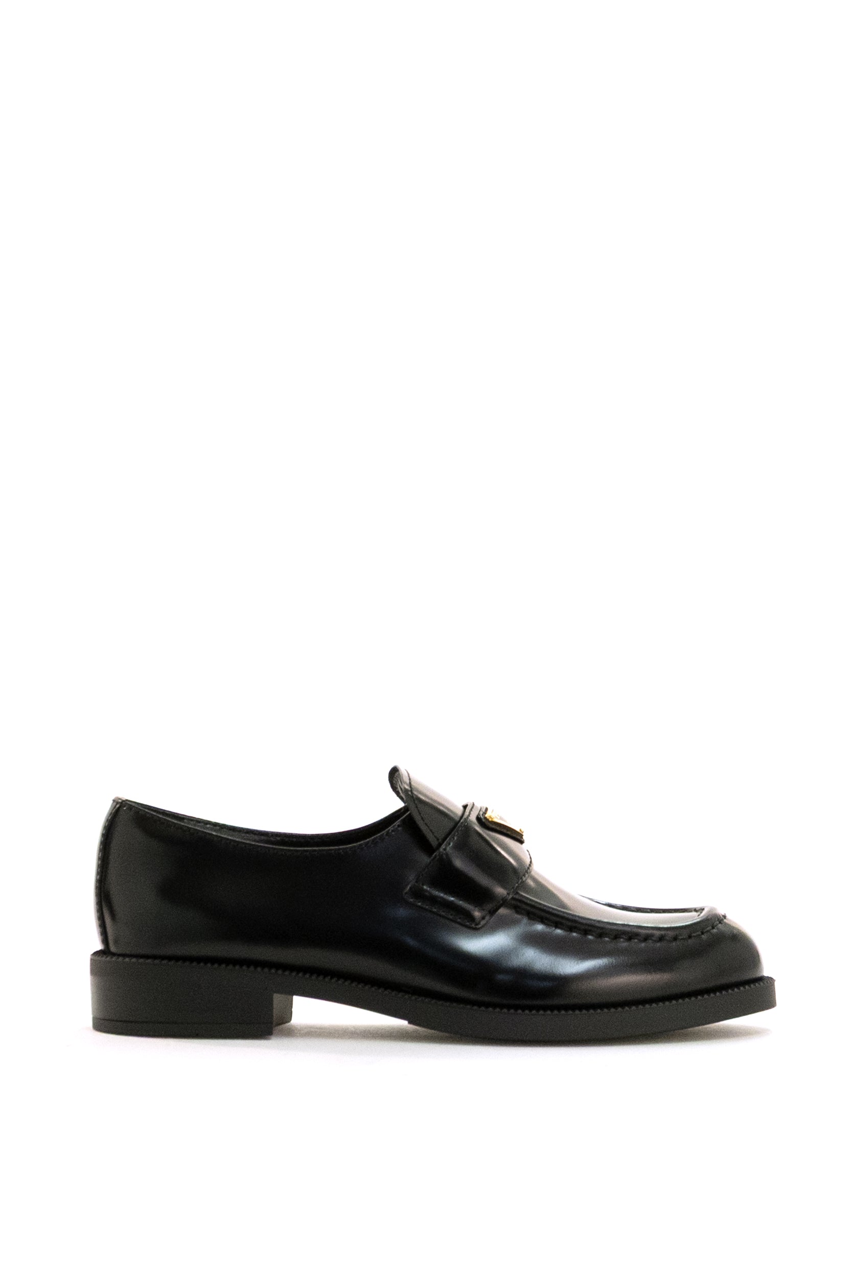Prada Mocassini in pelle spazzolata di colore nero