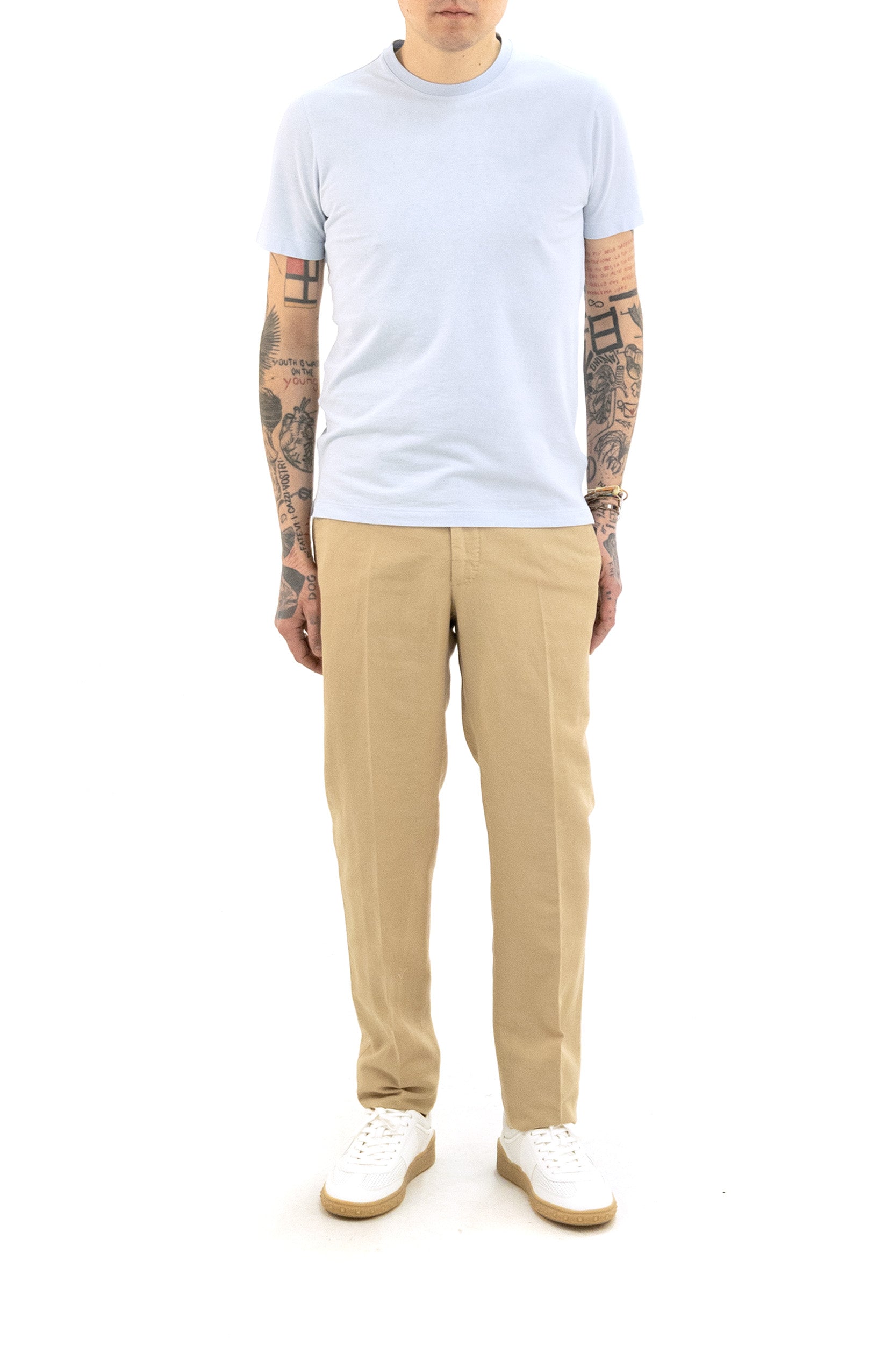 ZANONE T-shirt in cotone di colore azzurro, view 2