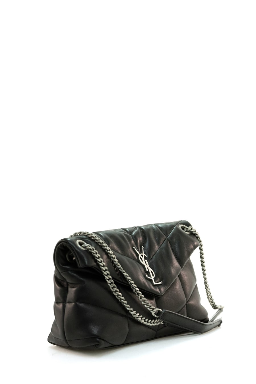 Saint Laurent Borsa Puffer Small in pelle trapuntata, view 2