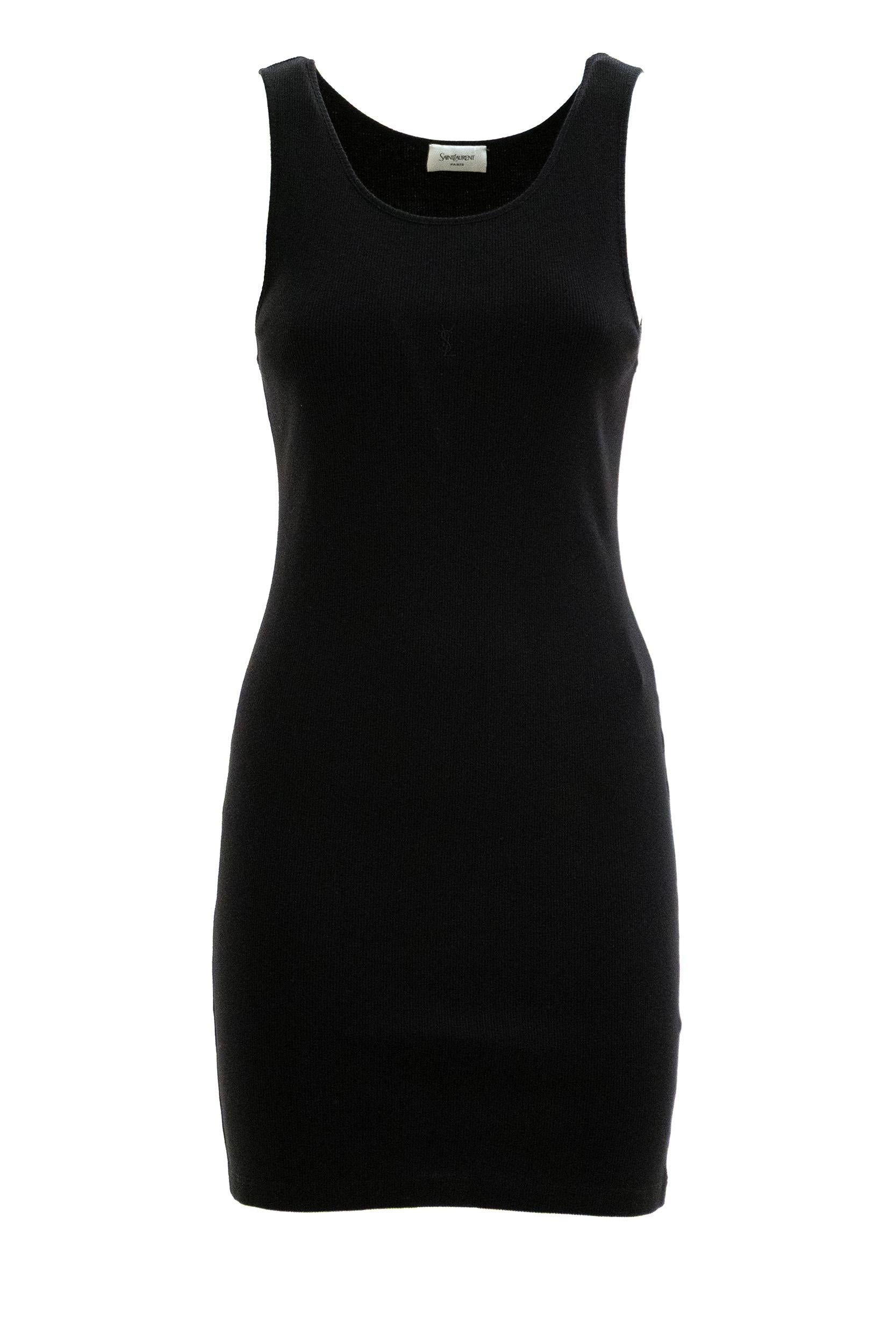 Saint Laurent Top in raso di colore nero