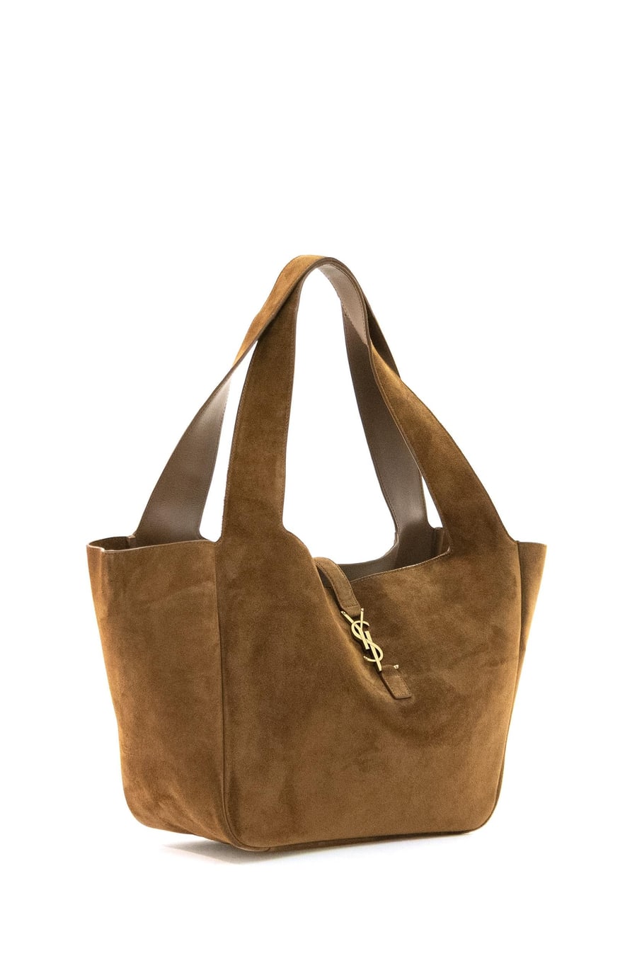 Saint Laurent Borsa a mano Le 5 à 7 Bea in suede color cammello, view 2