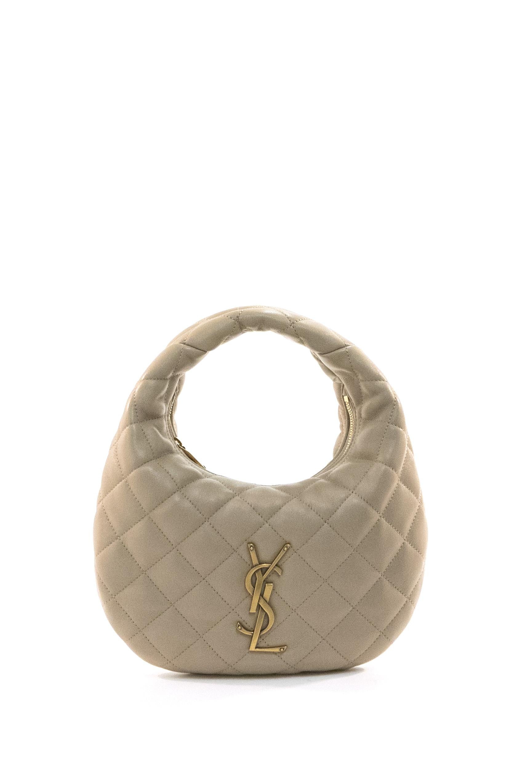 Saint Laurent Borsa Icarino in nappa trapuntata di colore beige