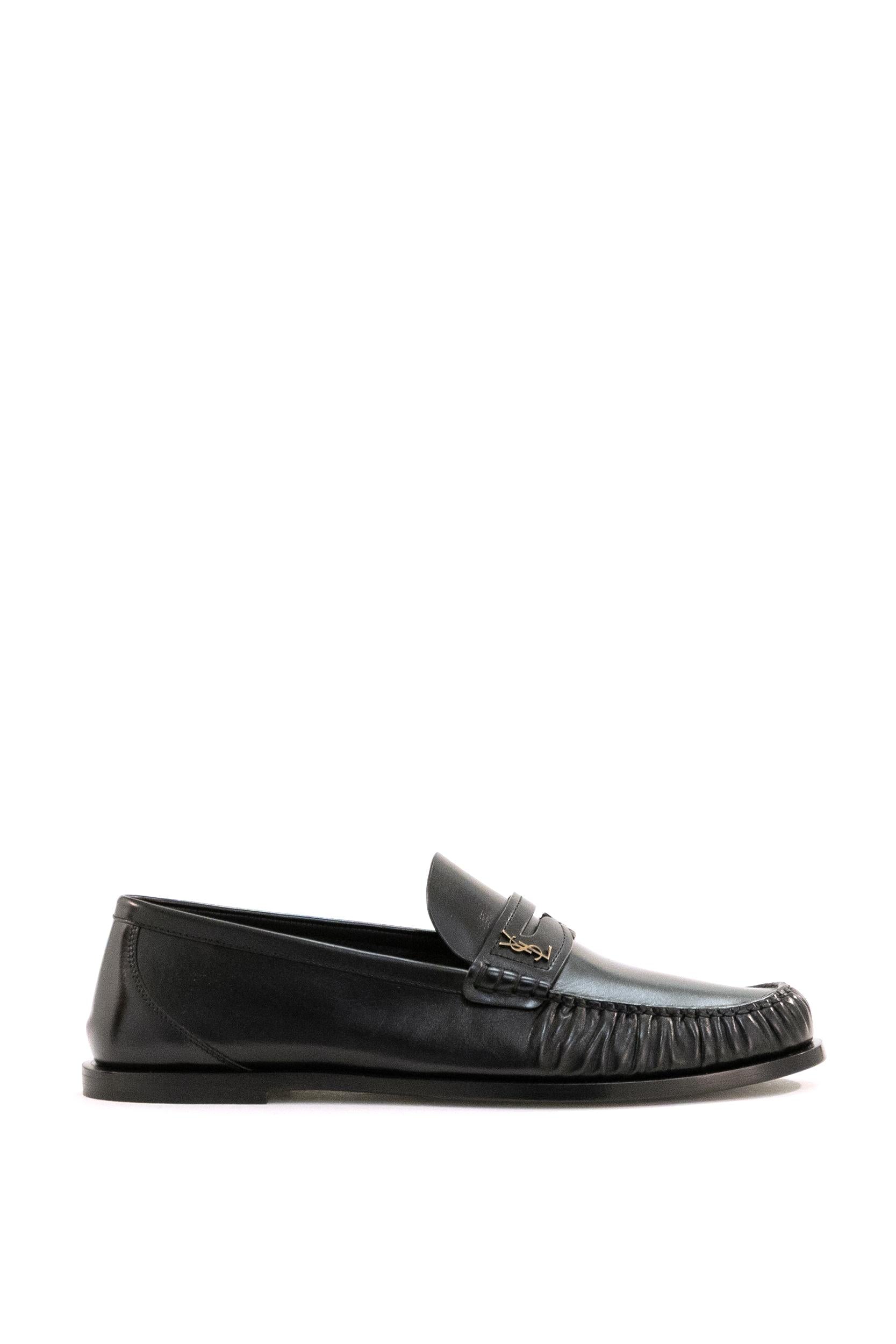 Saint Laurent Mocassini Laurent in pelle di colore nero