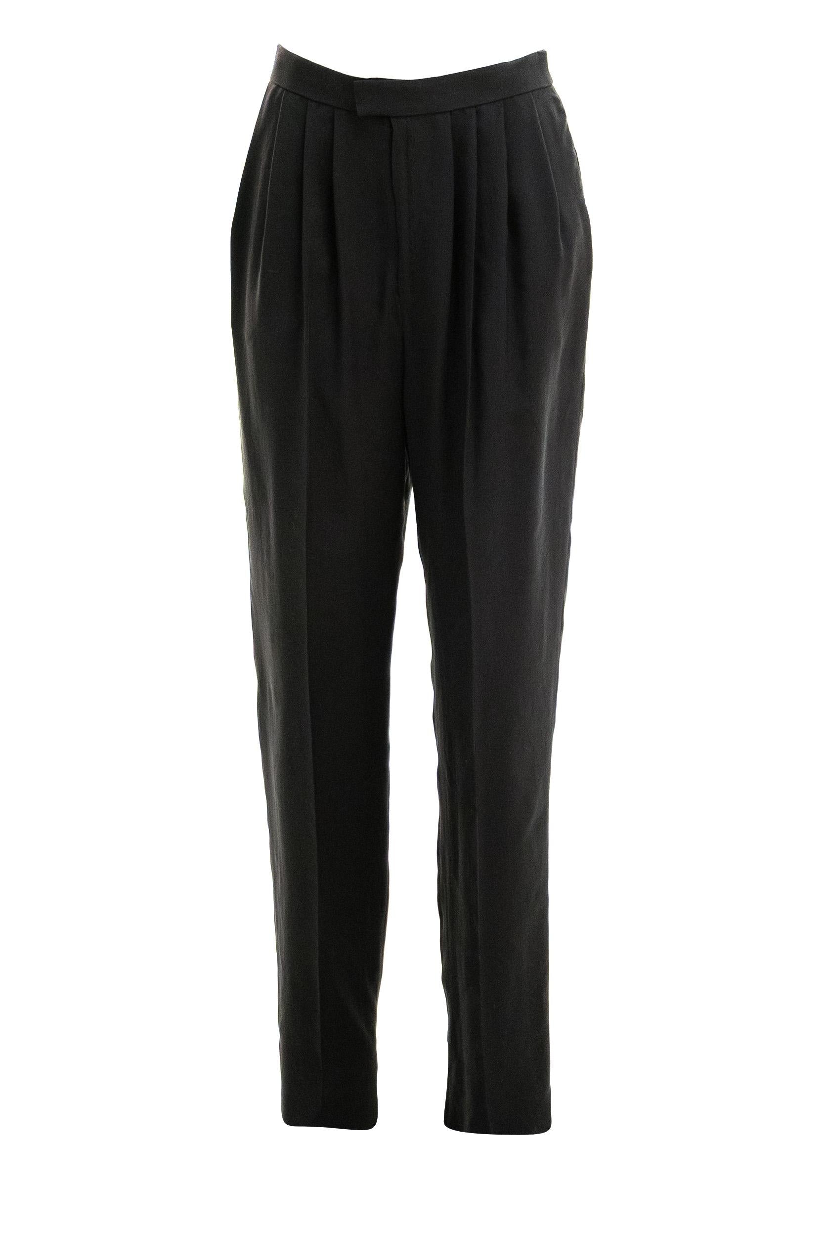 Saint Laurent Pantaloni in Seta Habutai