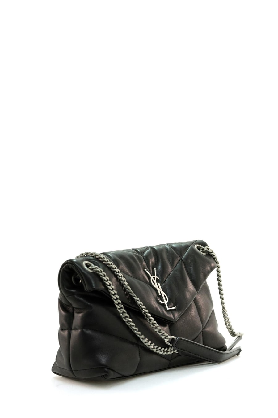 Saint Laurent Borsa Puffer Small in pelle trapuntata, view 2