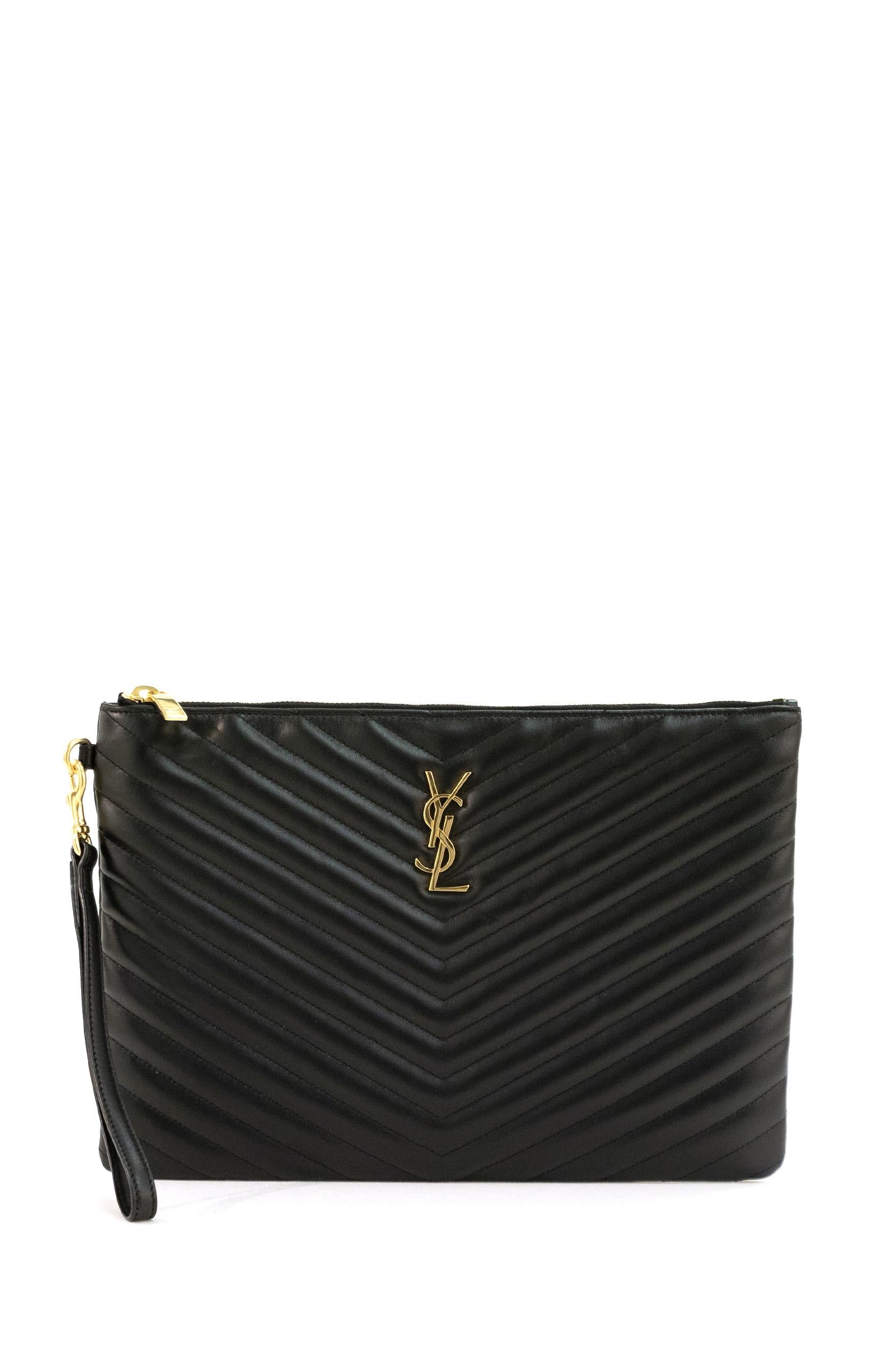 Saint Laurent Clutch Cassandre in Pelle Trapuntata Matelassé
