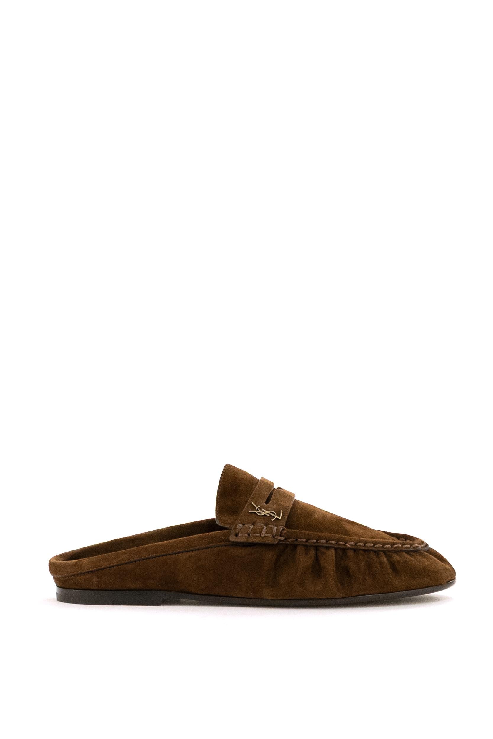 Saint Laurent Mules Le Loafers in Suede