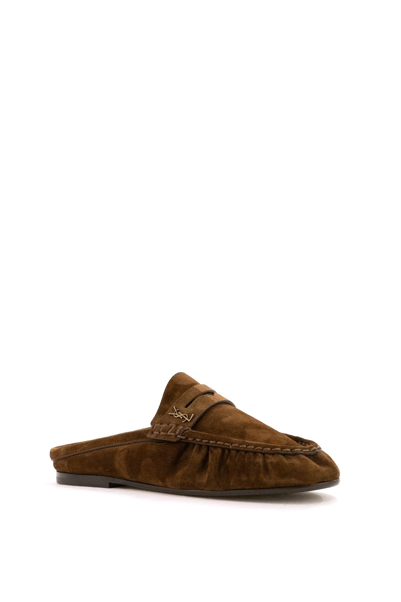 Saint Laurent Mules Le Loafers in Suede, view 2