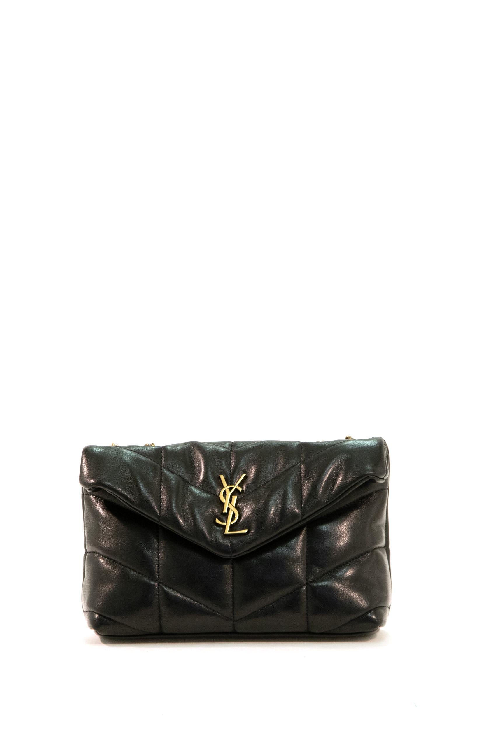 Saint Laurent Saint Laurent Borsa Loulou Puffer Toy in nappa trapuntata nera