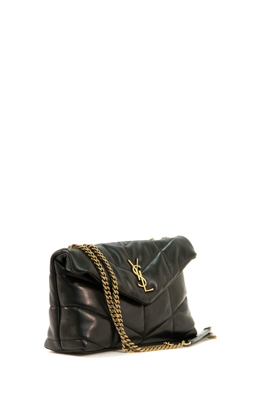 Saint Laurent Saint Laurent Borsa Loulou Puffer Toy in nappa trapuntata nera, view 2