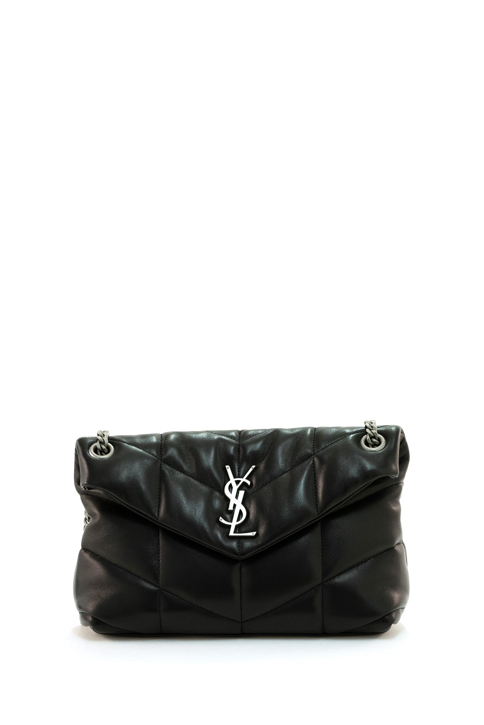 Saint Laurent Borsa Puffer Small in pelle trapuntata