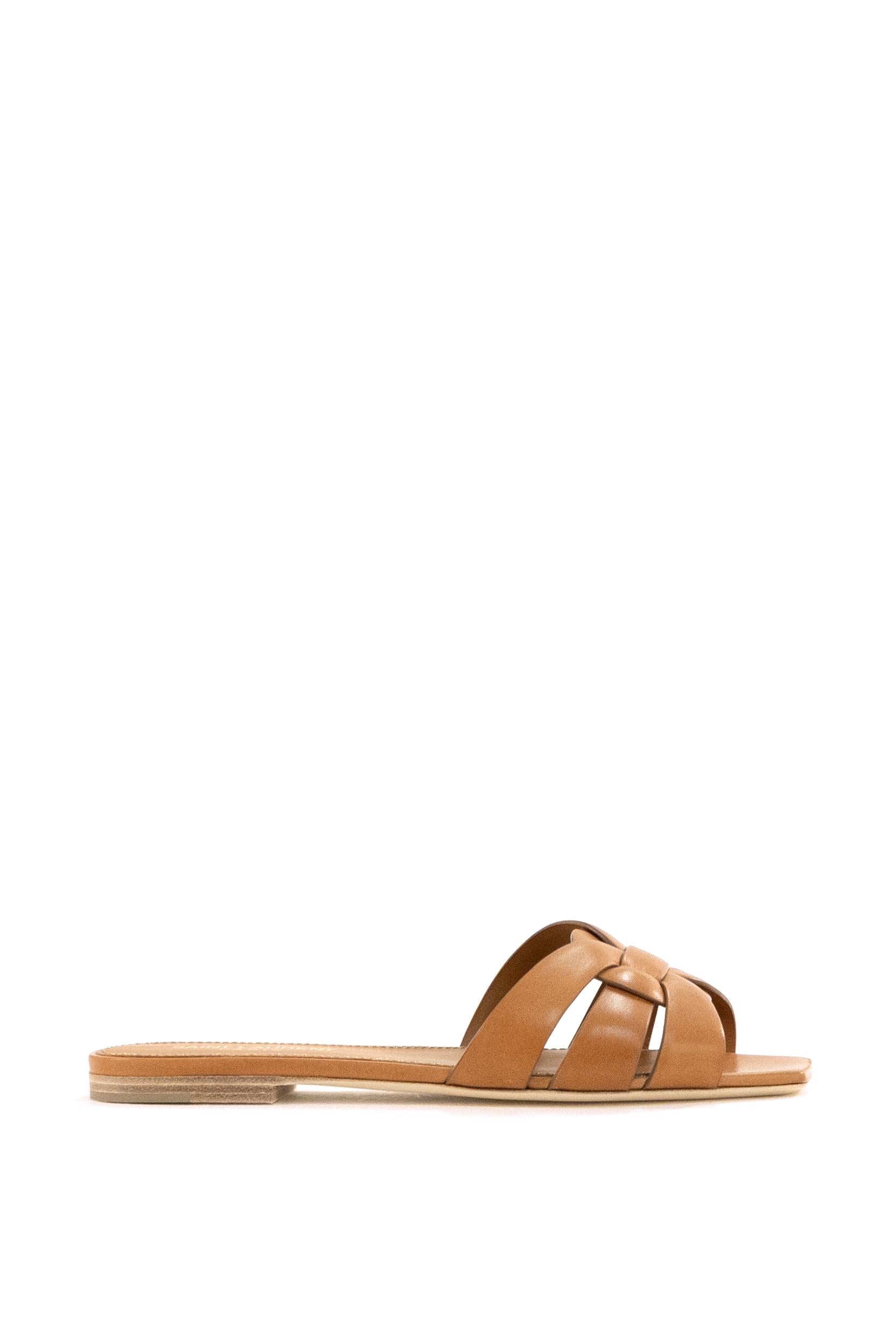 Saint Laurent Sandali Mule Tribute color cuoio