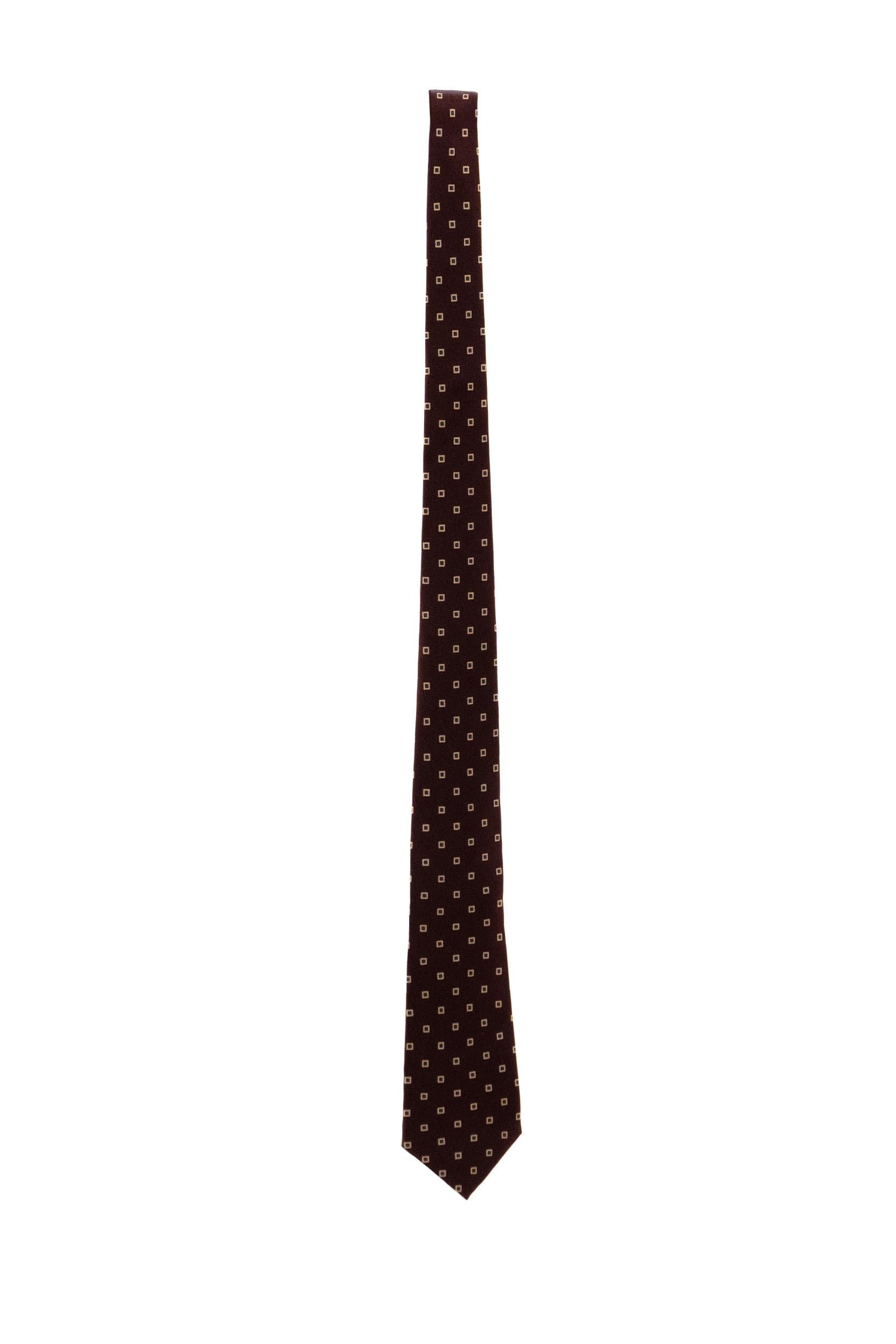 Saint Laurent Cravatta in seta color bordeaux