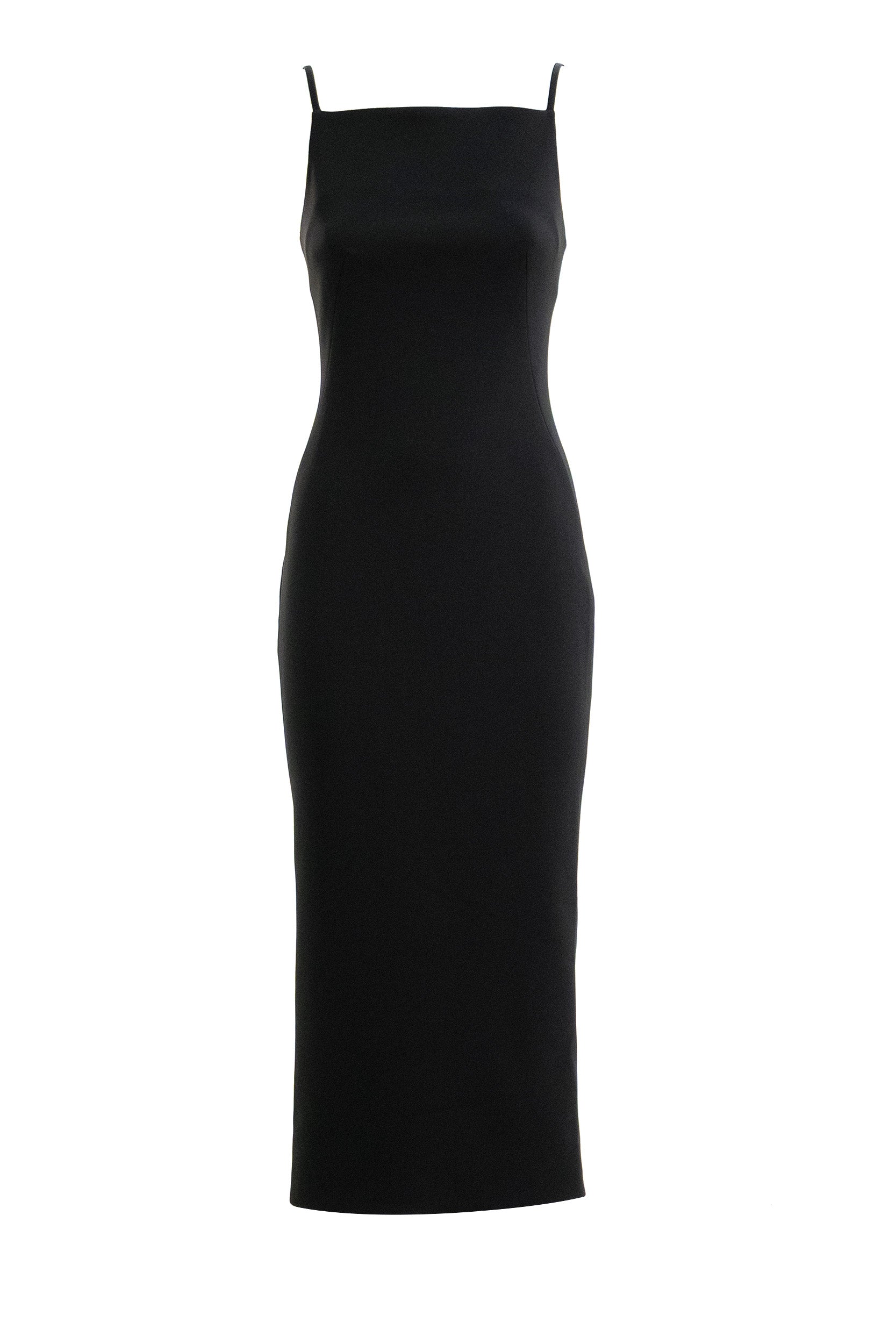 Givenchy Abito midi in crêpe cady di colore nero