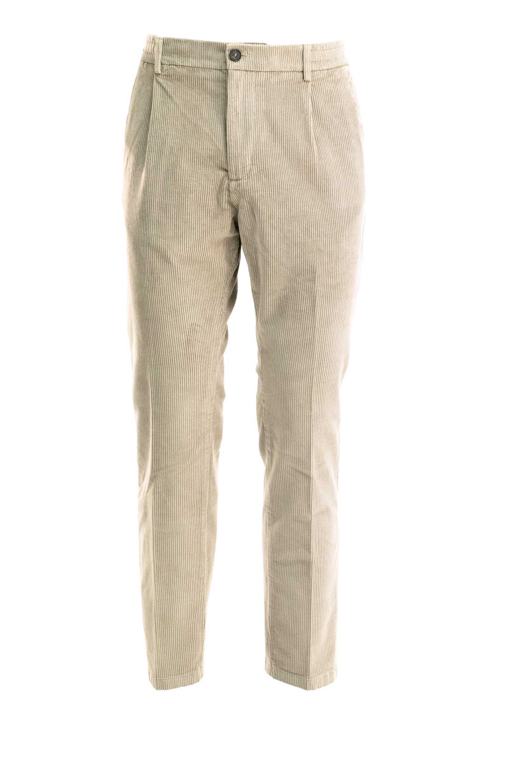CRUNA Pantaloni in velluto a coste color tortora