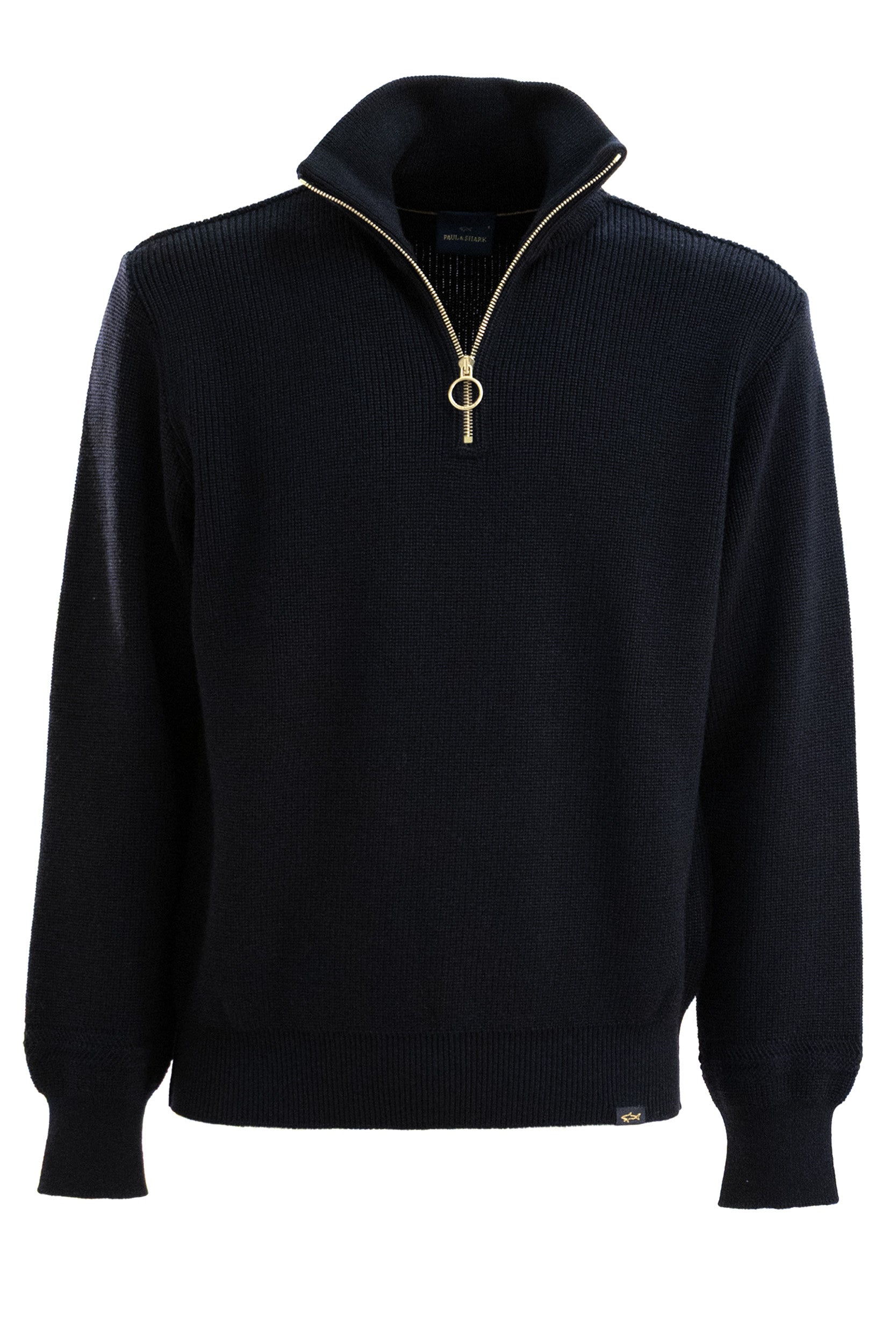 PAUL & SHARK Pullover in lana a coste di colore blu