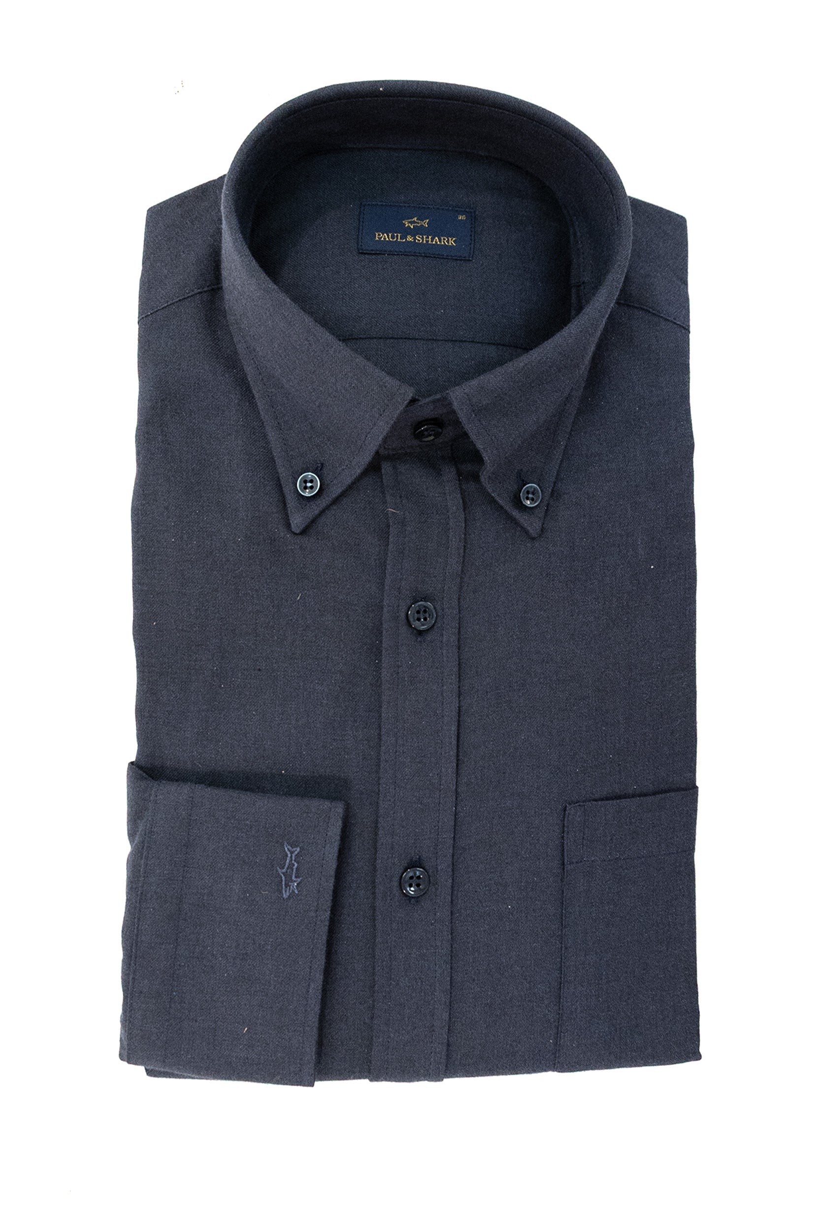 PAUL & SHARK Camicia in cotone di colore blu