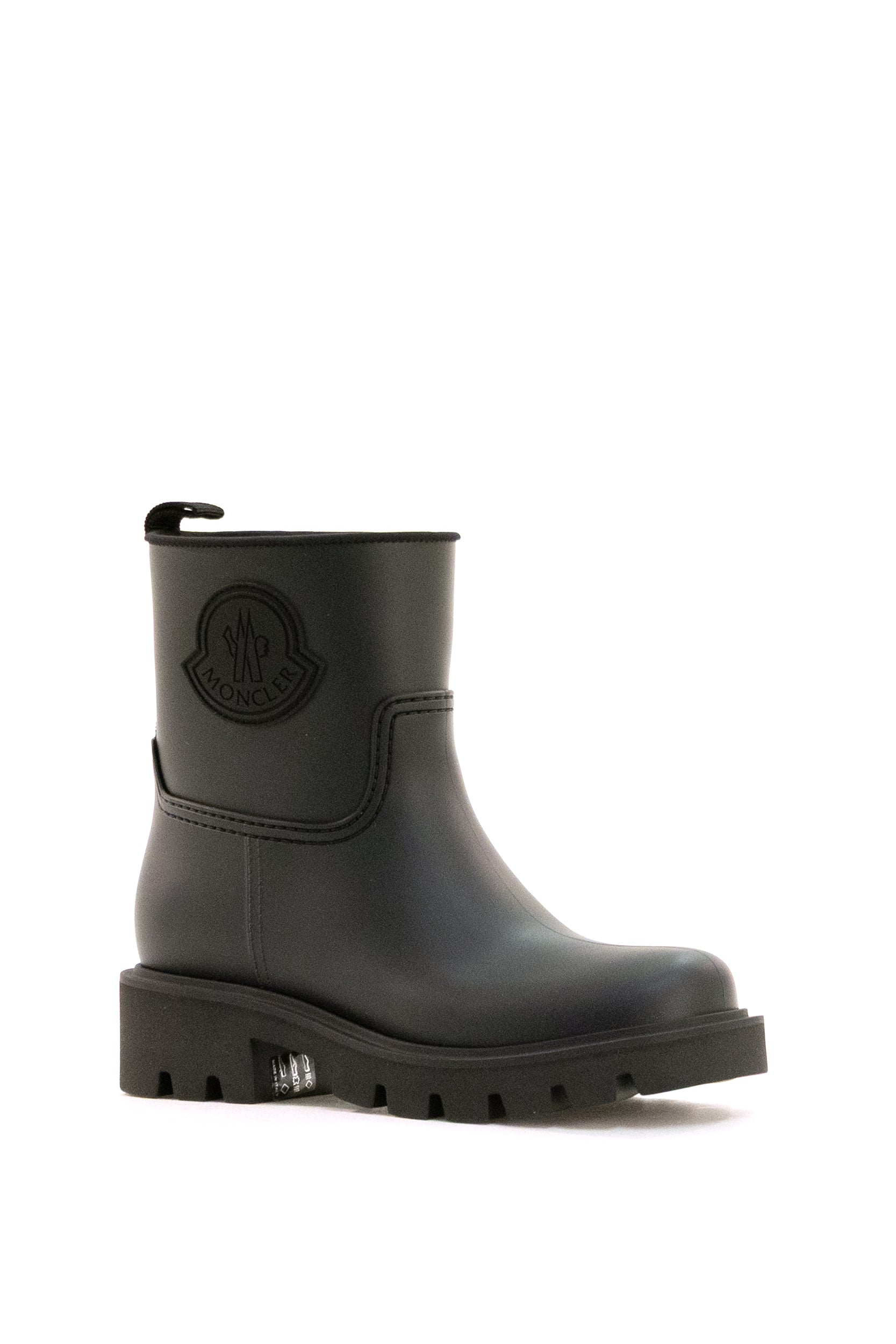 Moncler Stivali da pioggia Kickstream in PVC di colore nero, view 2