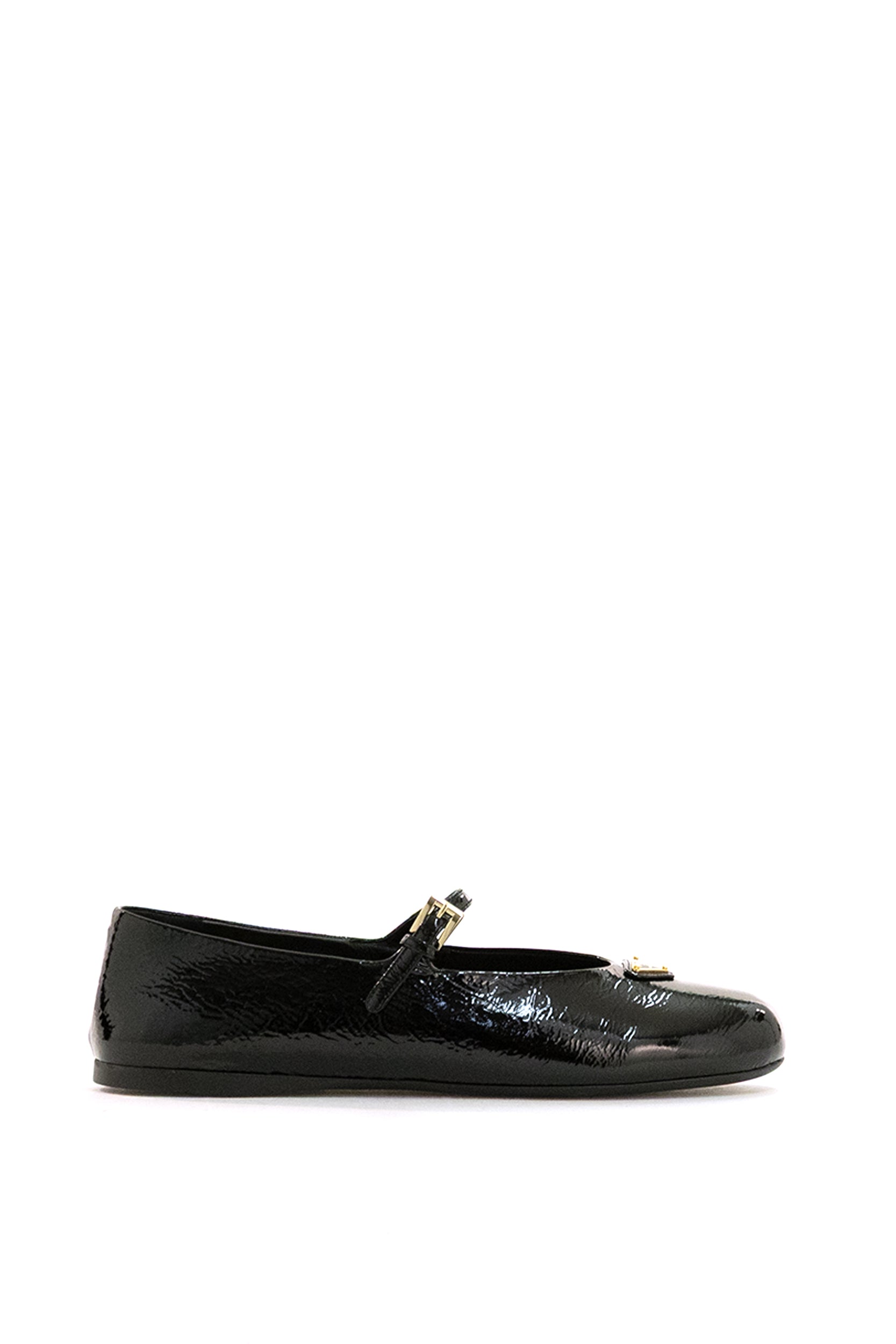 Prada Ballerine in vernice naplak di colore nero