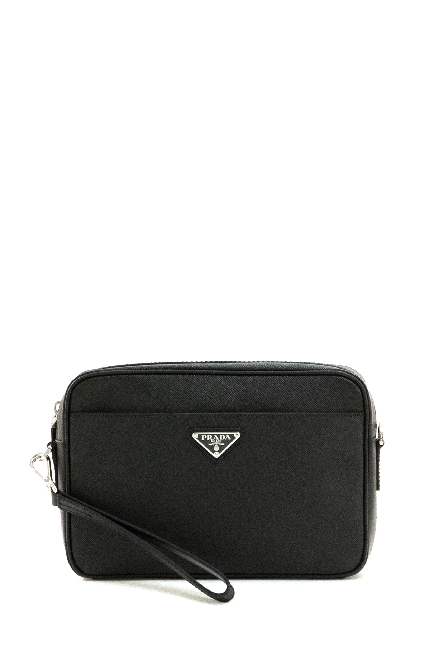 Prada Borsa a tracolla in Saffiano di colore nero