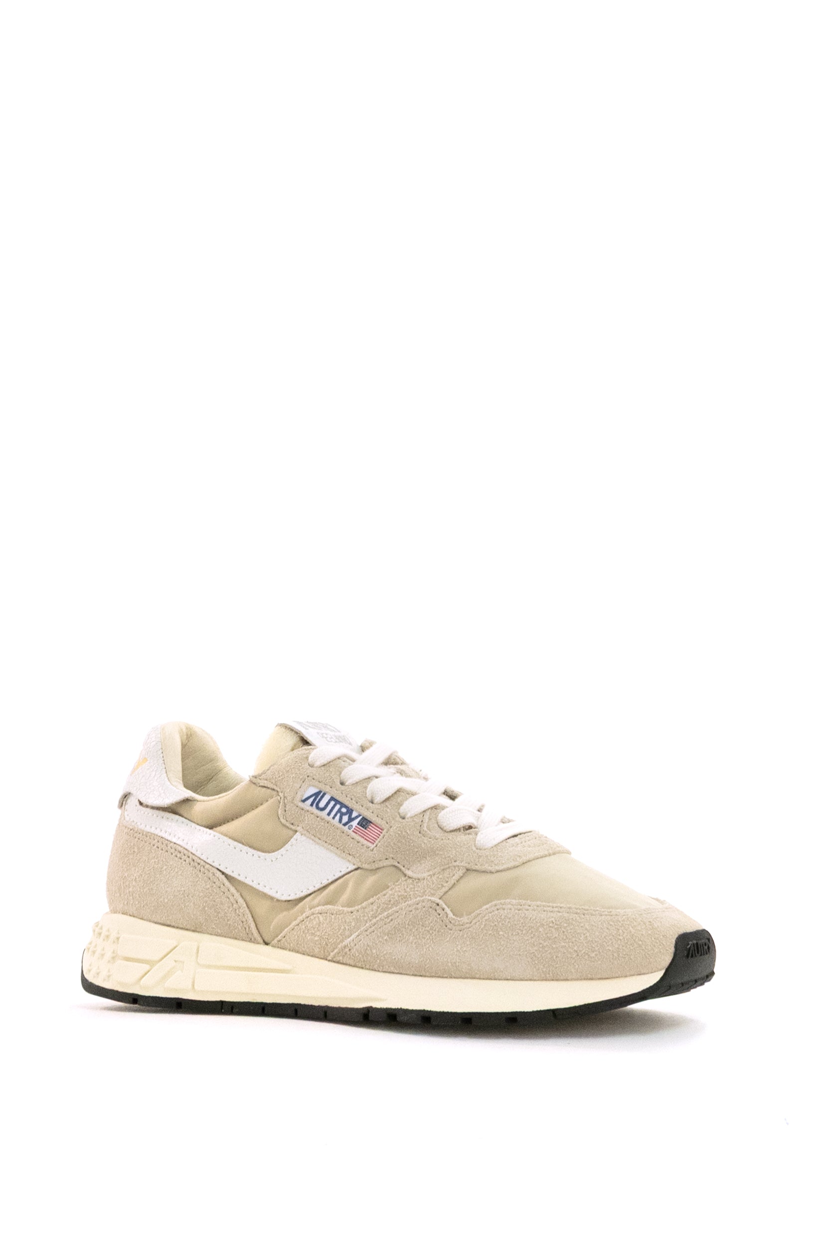 Autry Sneakers Reelwind in nylon e suede di colore beige, view 2