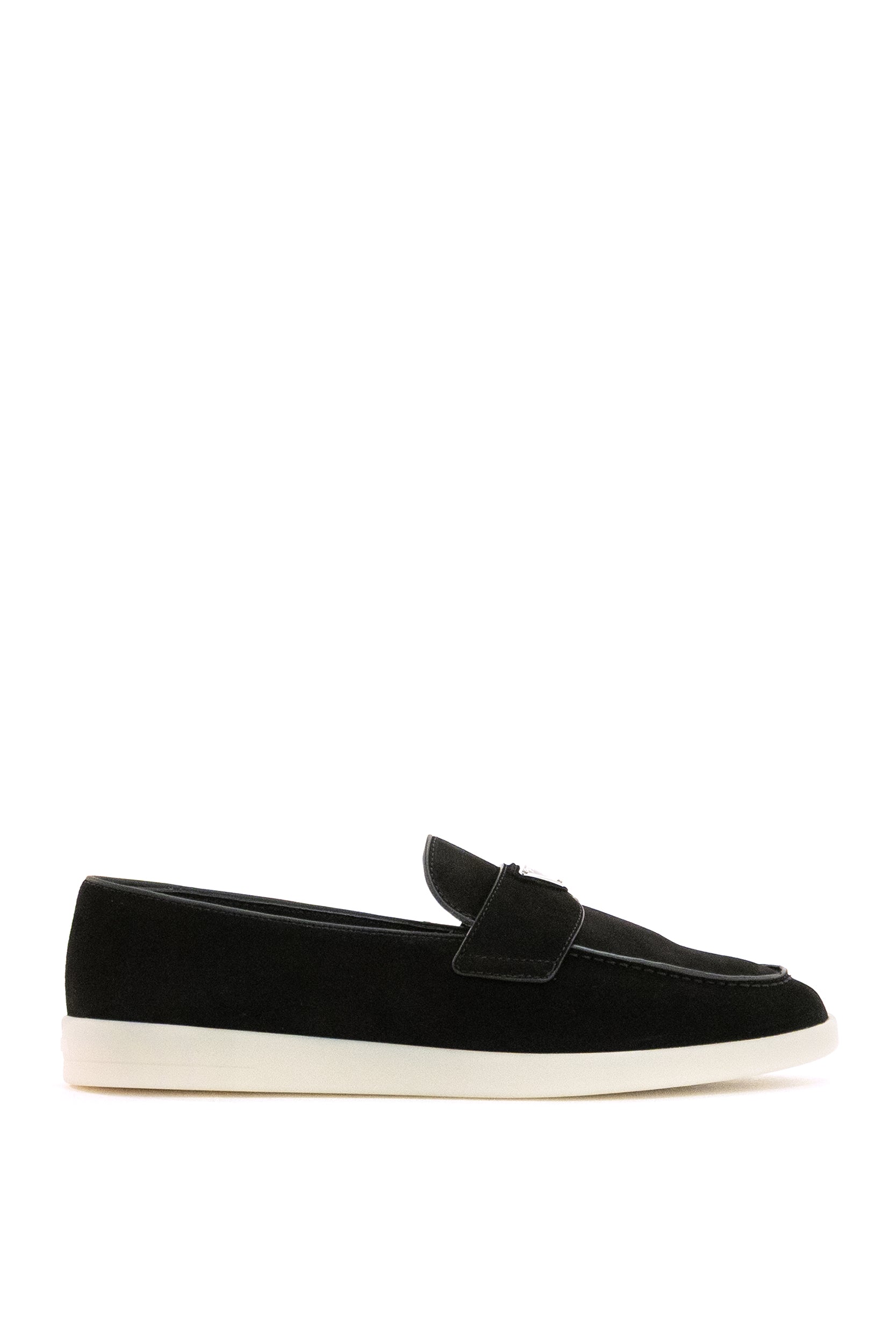 Prada Mocassini in suede di colore nero