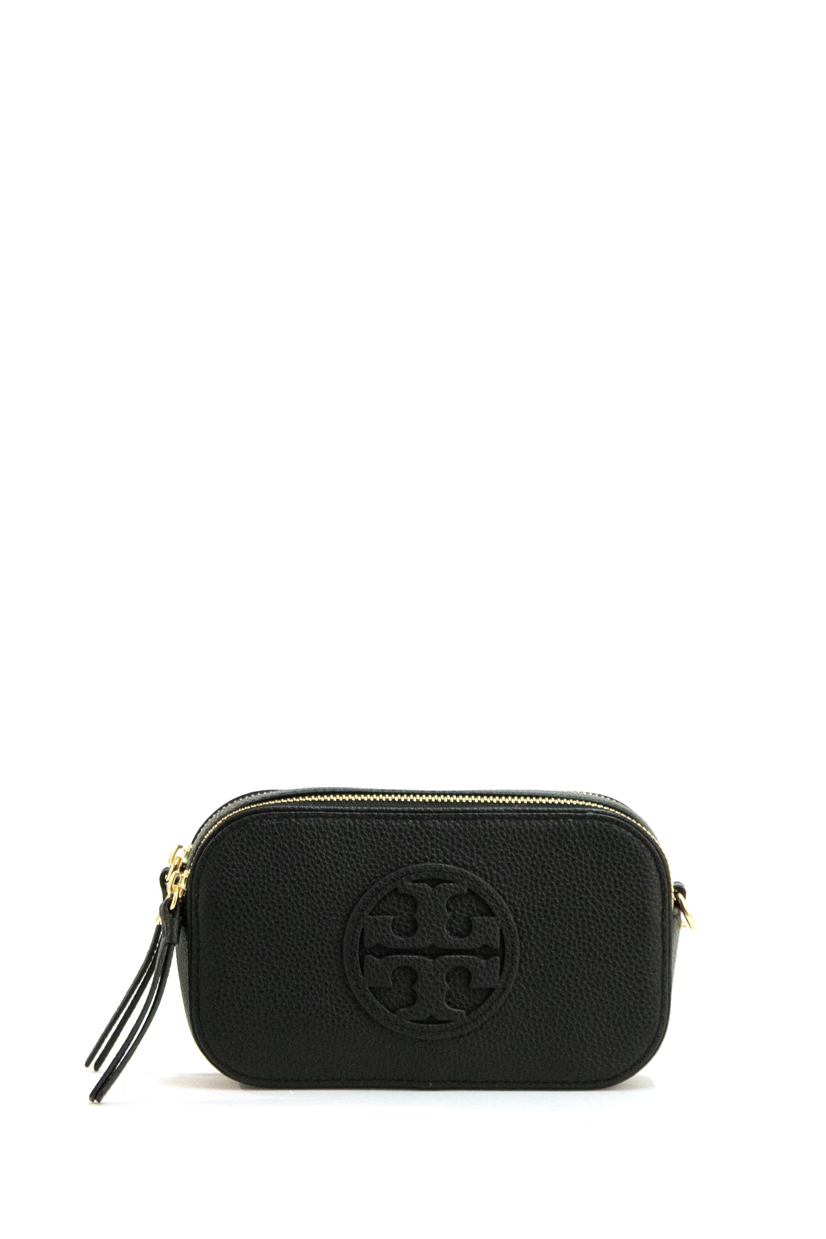 Tory Burch Borsa Mini Miller in pelle martellata di colore nero