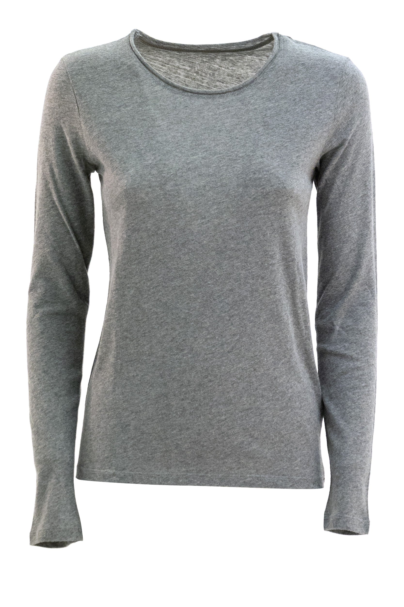 MAJESTIC T-shirt in cotone e cashmere di colore grigio