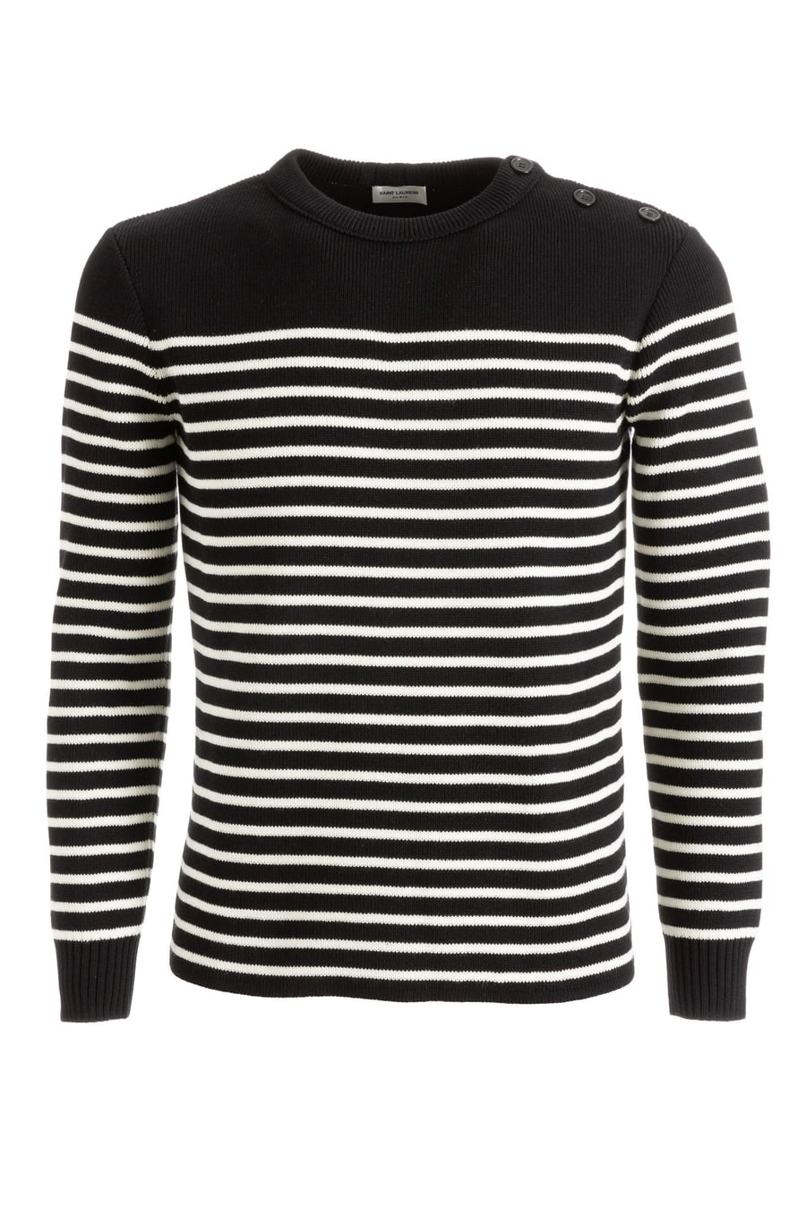Saint Laurent Saint Laurent 588063 YAFQ21095 Maglia a Righe in Lana e Cotone