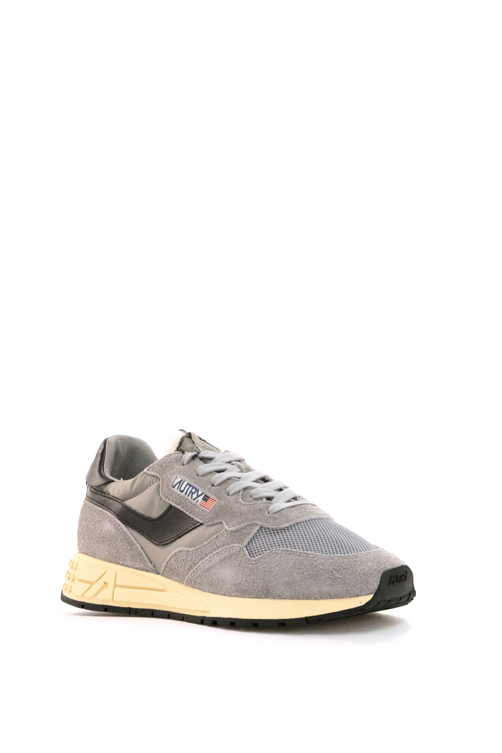 Autry Sneakers Reelwind in nylon e suede di colore grigio, view 2