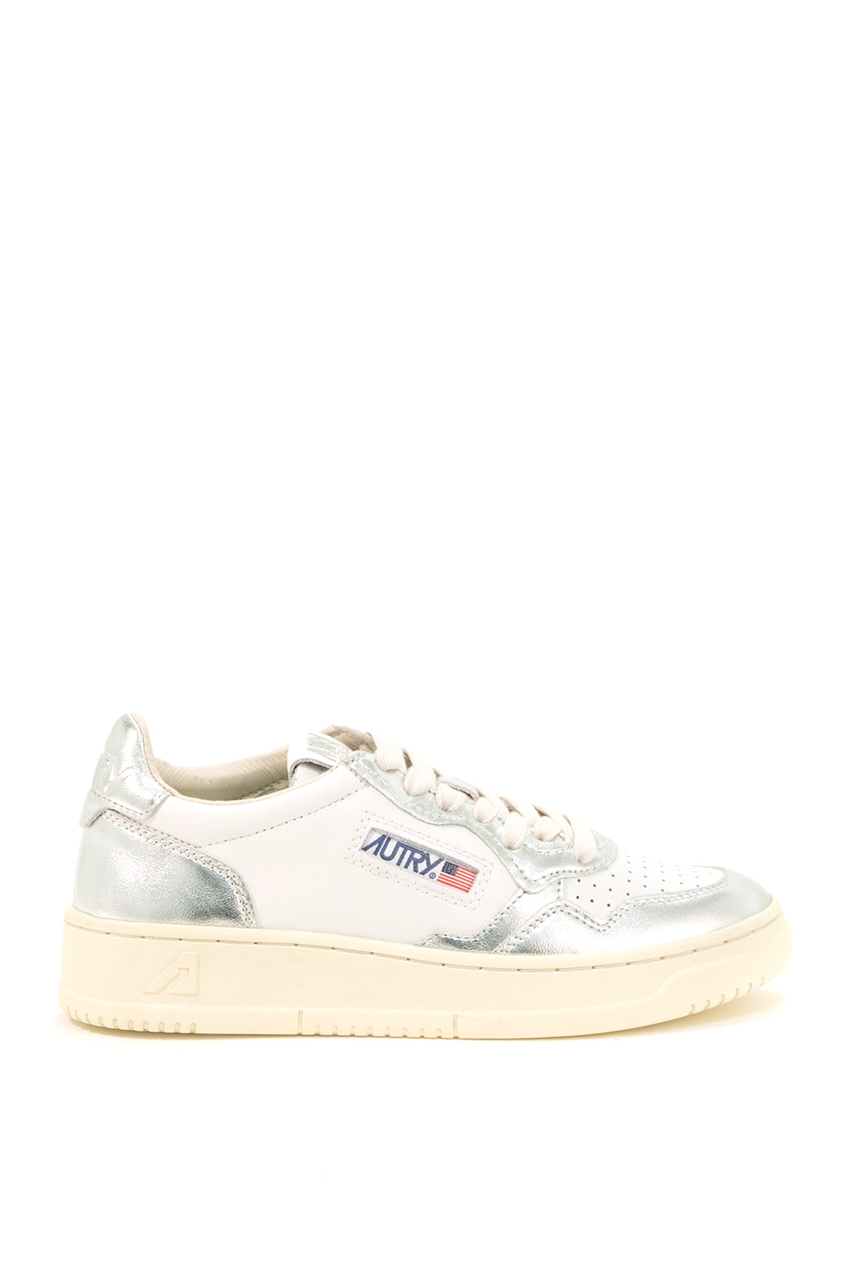 Autry Sneakers basse bianche e argento