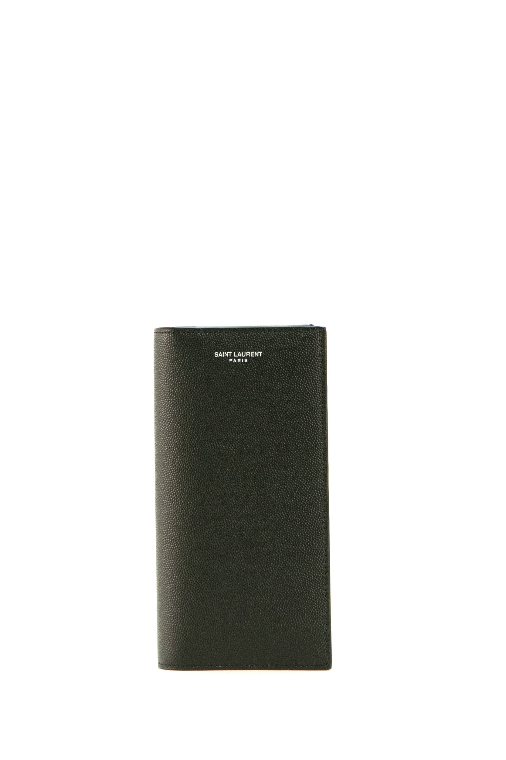 Saint Laurent Portafogli Continentale in pelle con stampa logo di colore nero