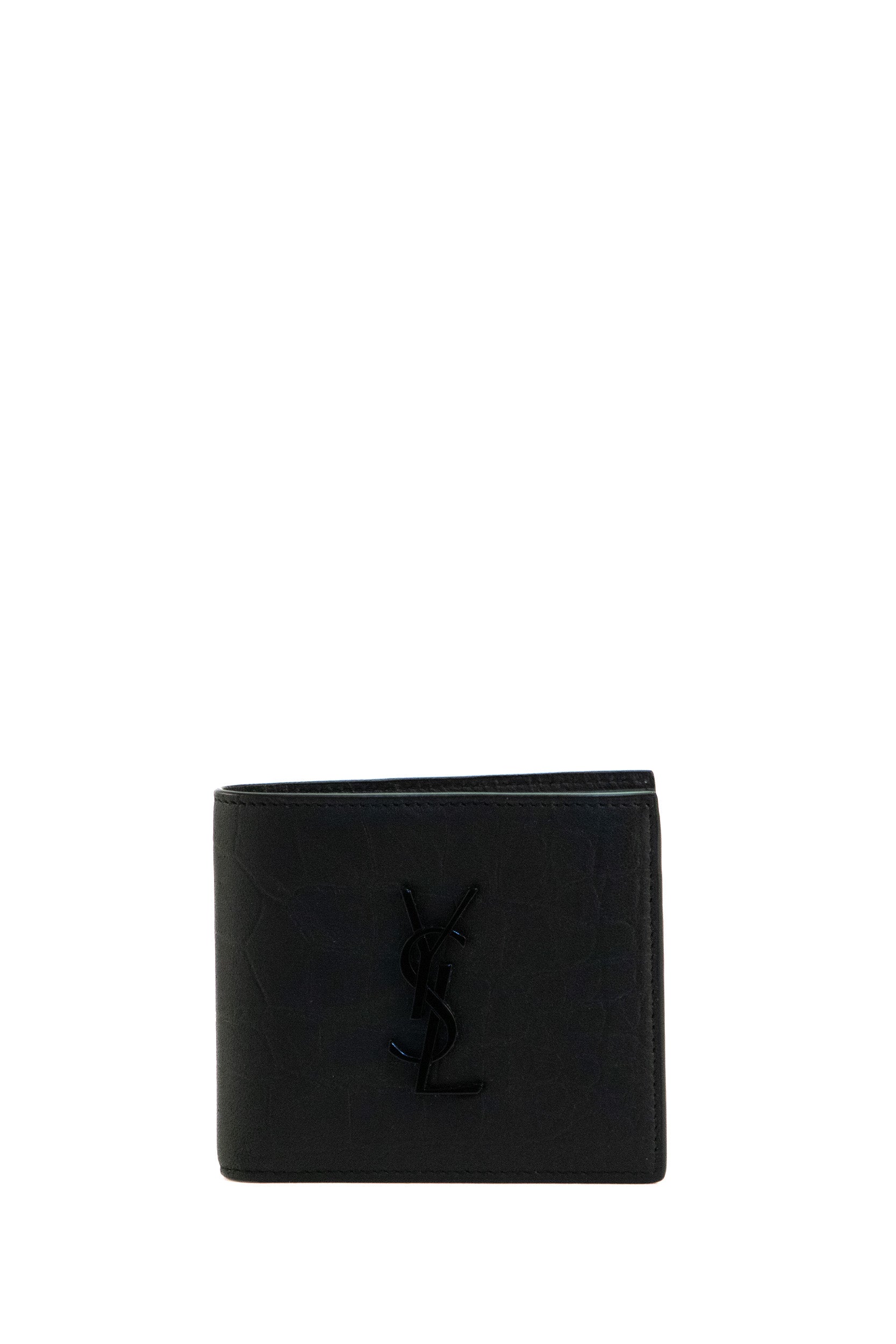 Saint Laurent Portafoglio Cassandre in pelle stampata coccodrillo