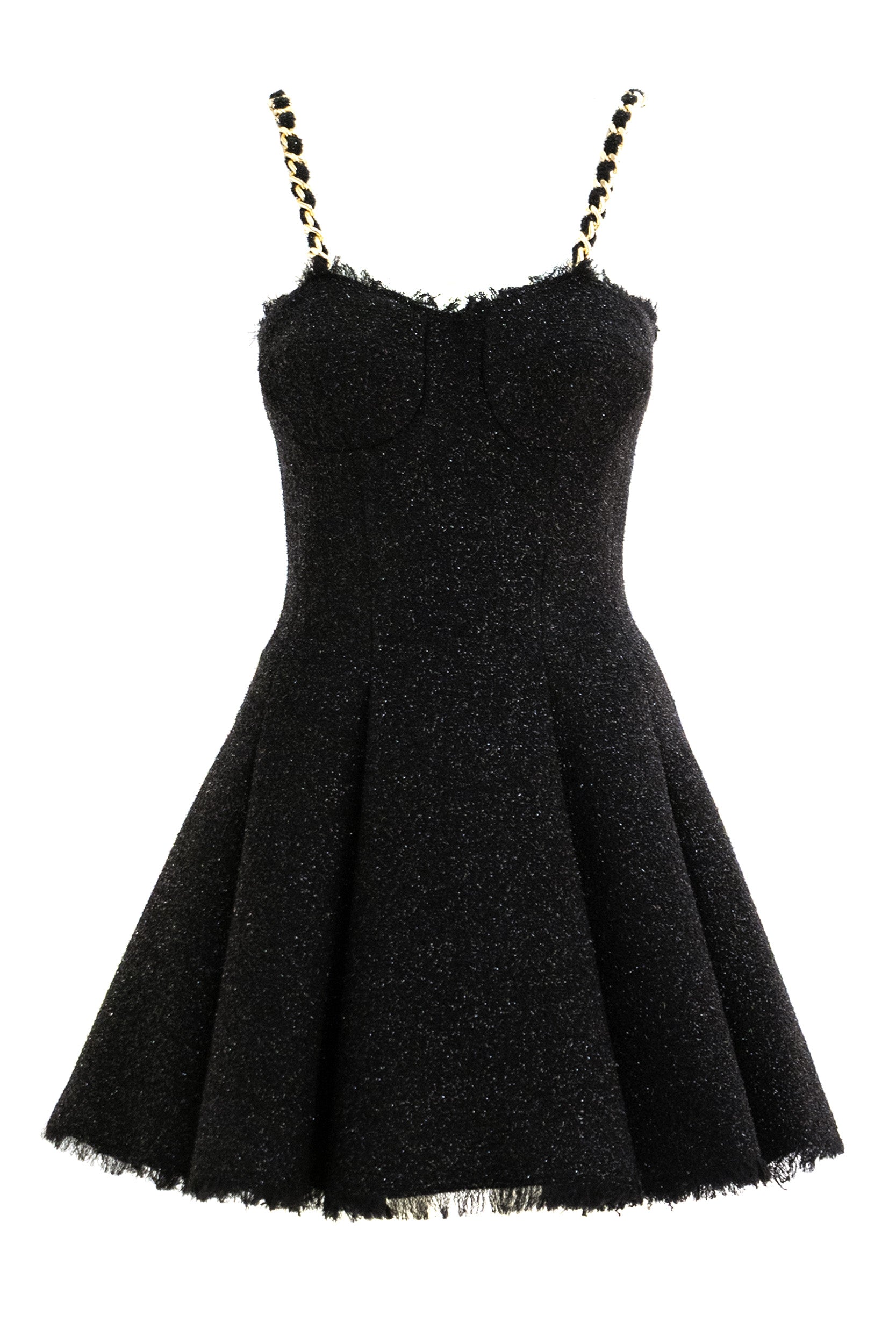 Balmain Abito in lurex di colore nero
