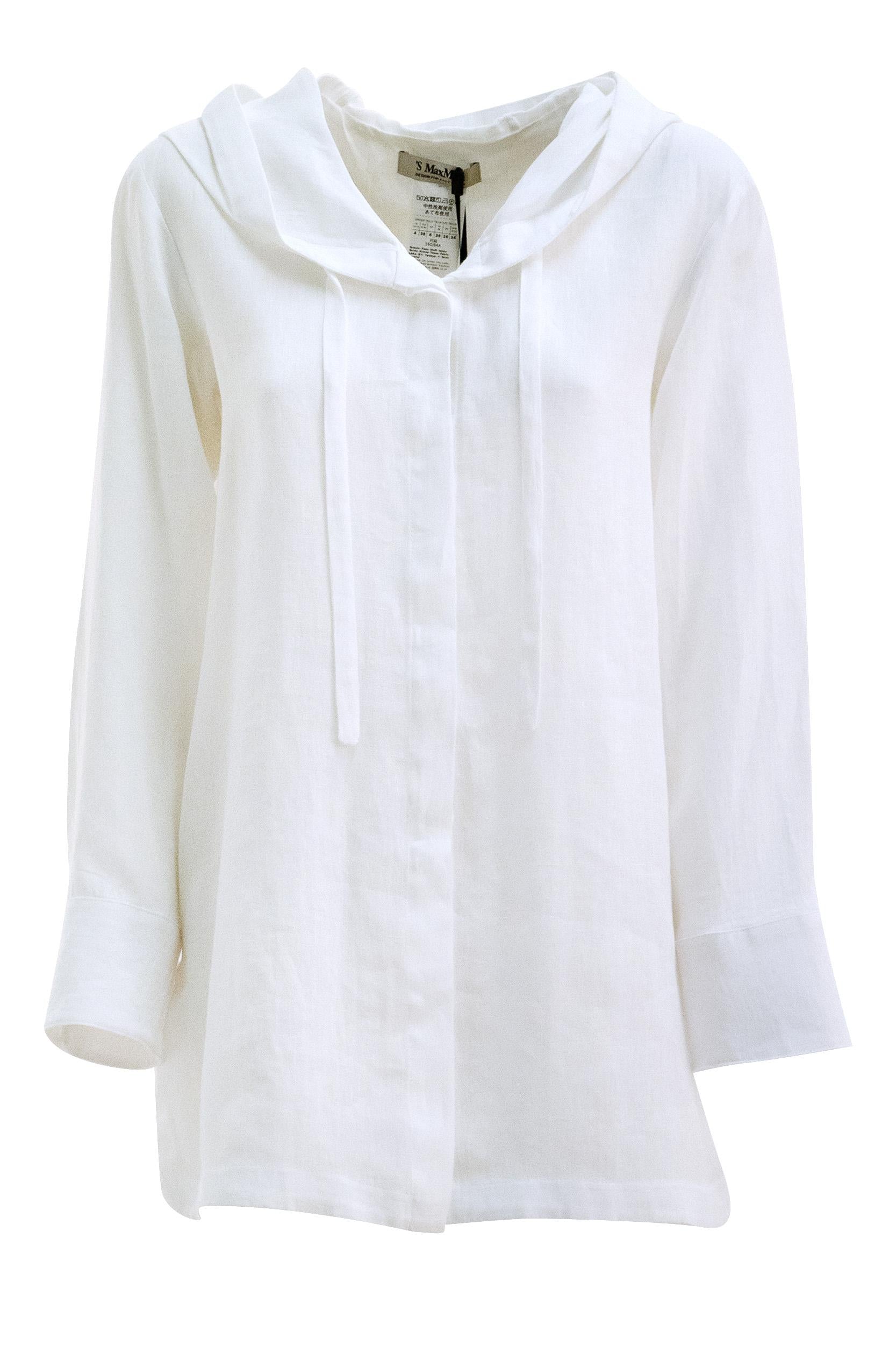 'S Max Mara Blusa in lino di colore bianco