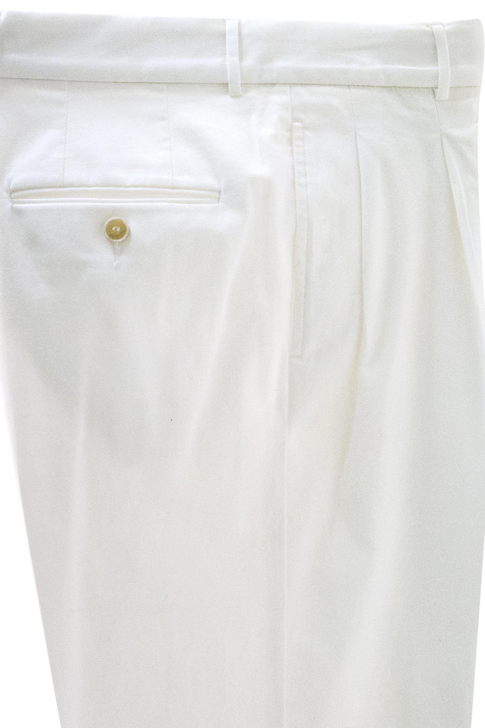 CRUNA Pantaloni in cotone di colore bianco, view 2