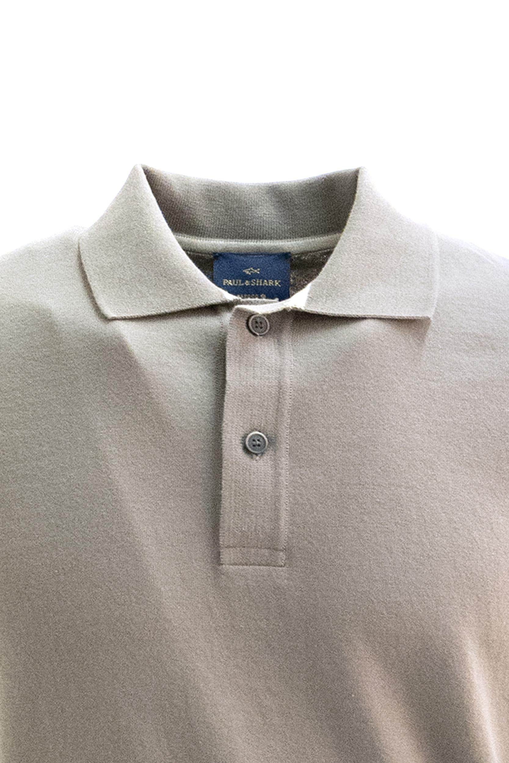 PAUL & SHARK Polo in cotone di colore beige, view 2