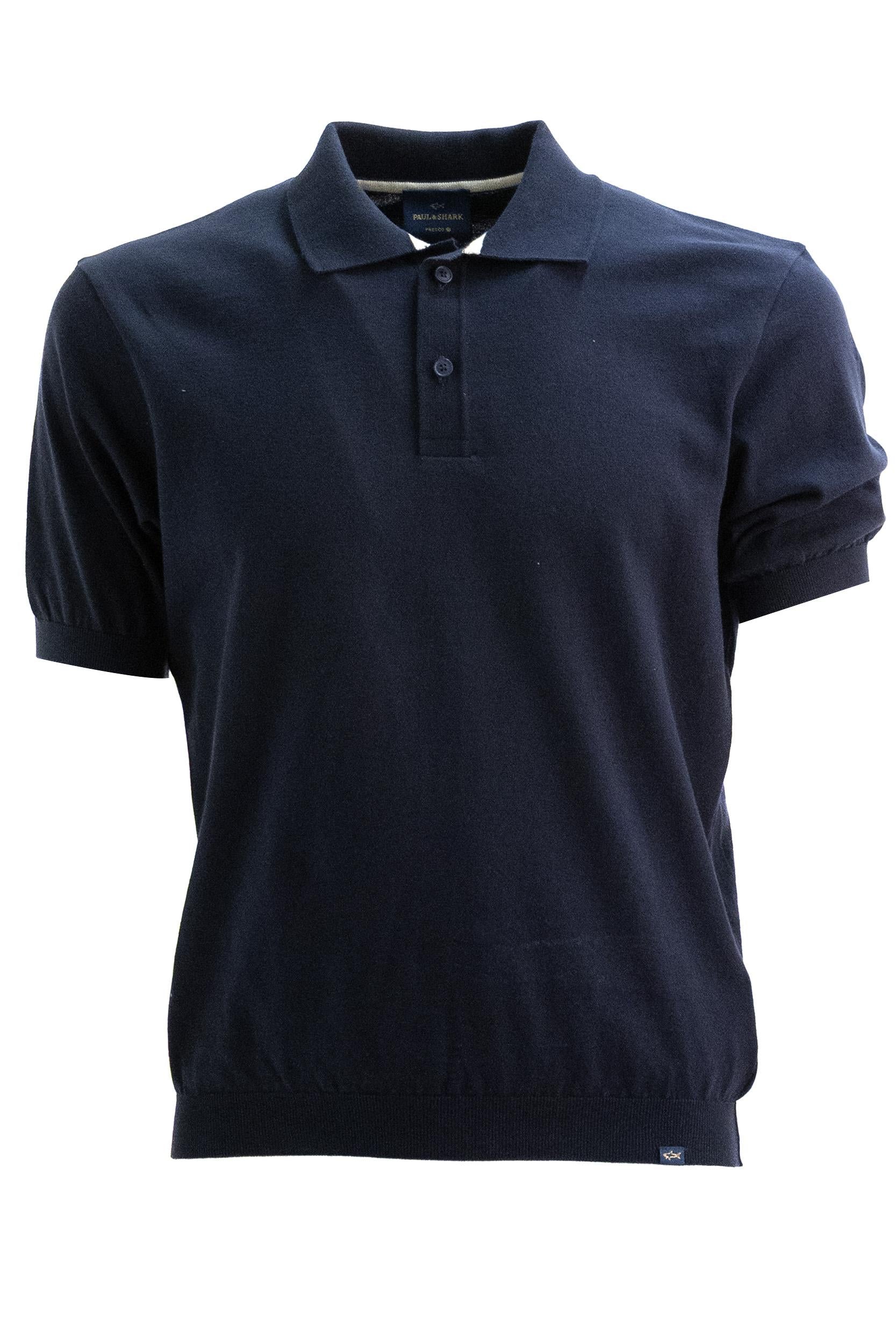 PAUL & SHARK Polo in cotone di colore blu