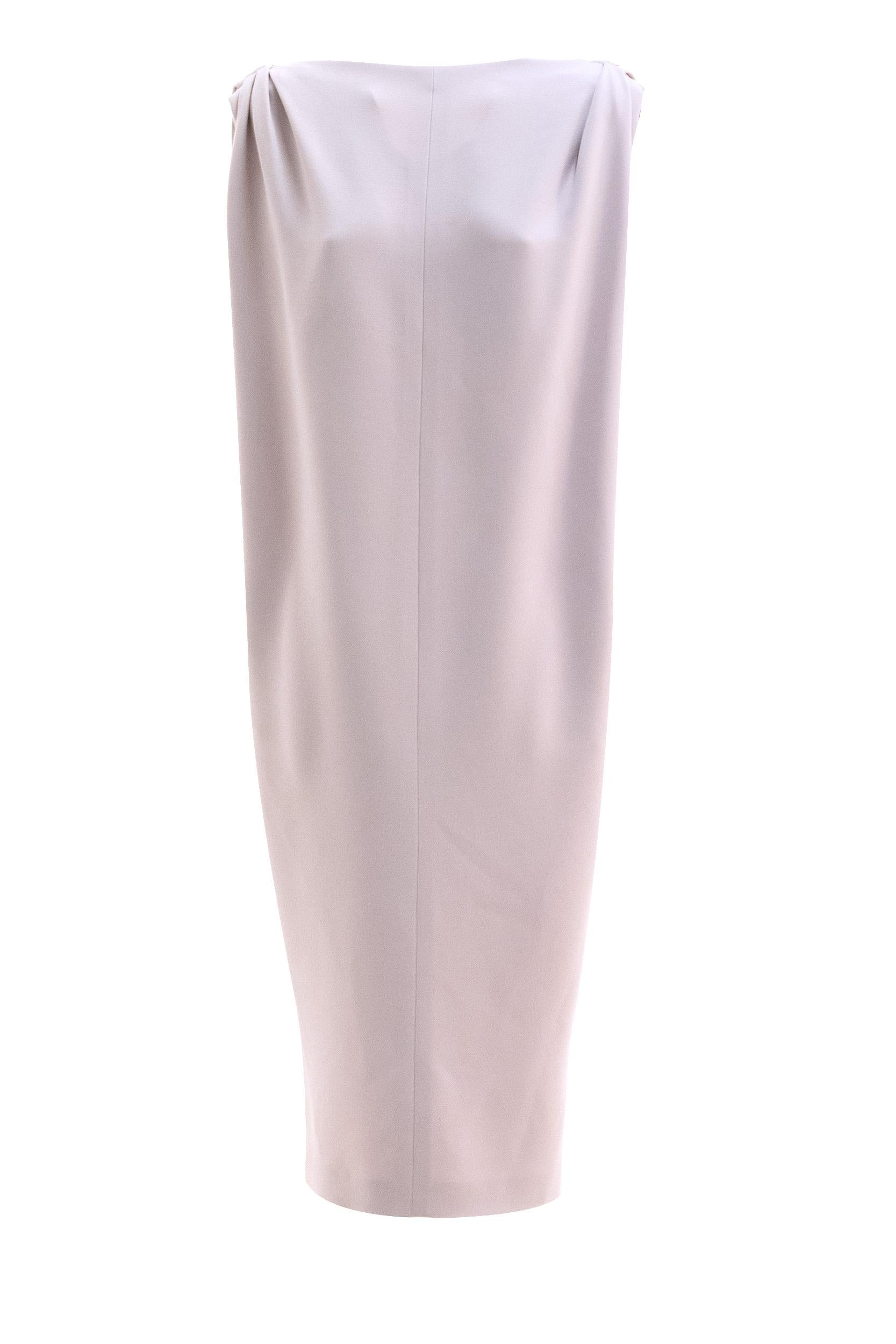 Balenciaga Abito in crêpe di lana e seta color rosa cipria