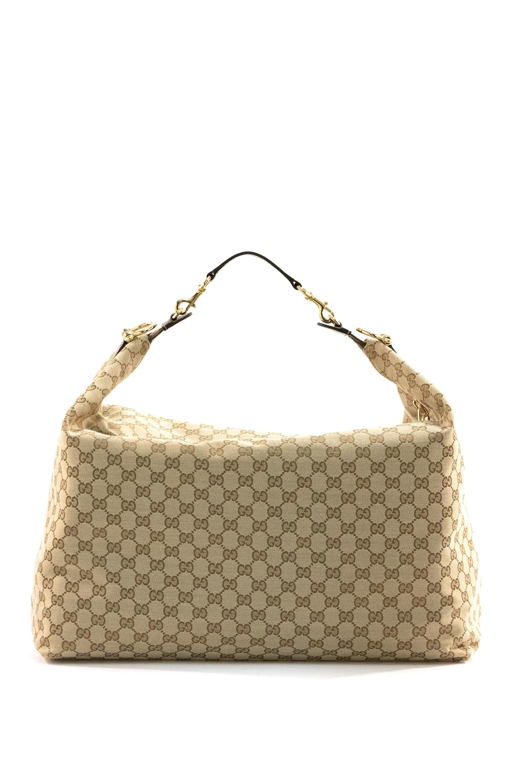 Gucci Borsa Brera in tela GG sabbia e marrone scuro
