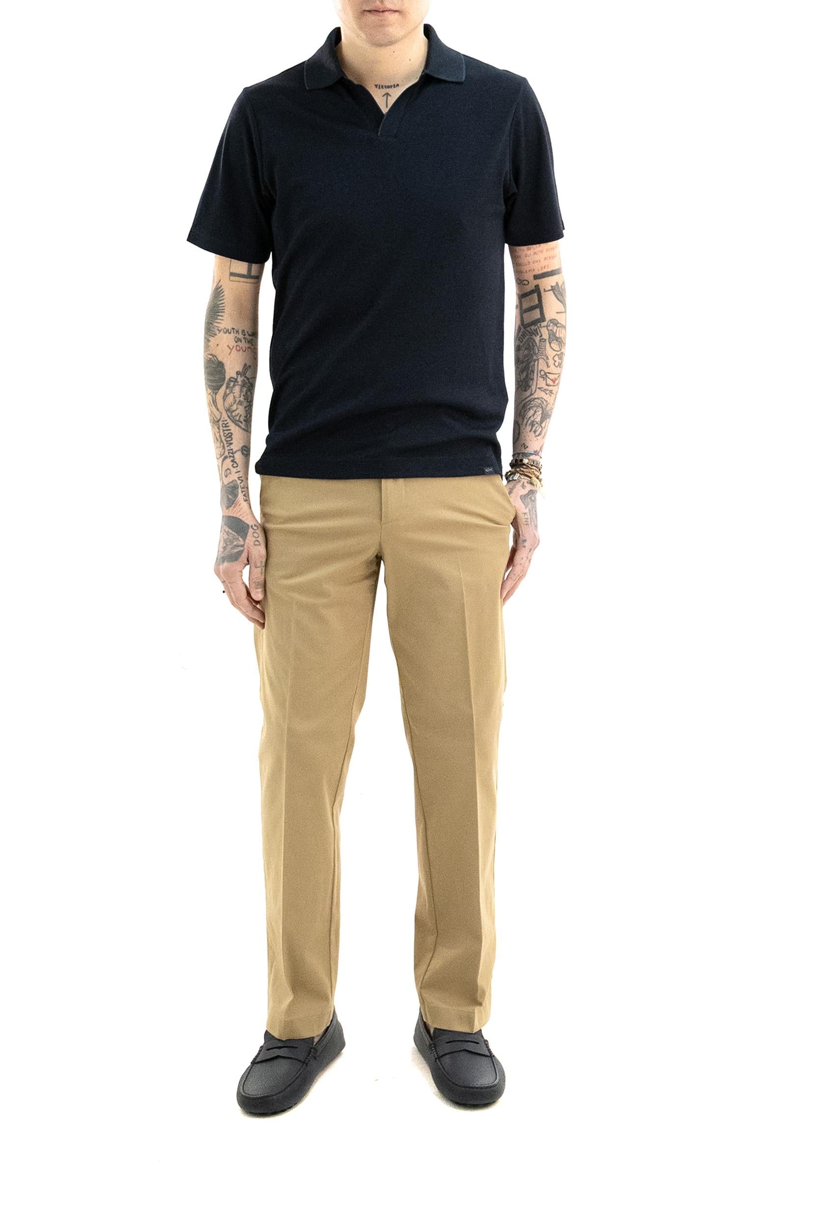 CRUNA Pantaloni in cotone di colore beige, view 2