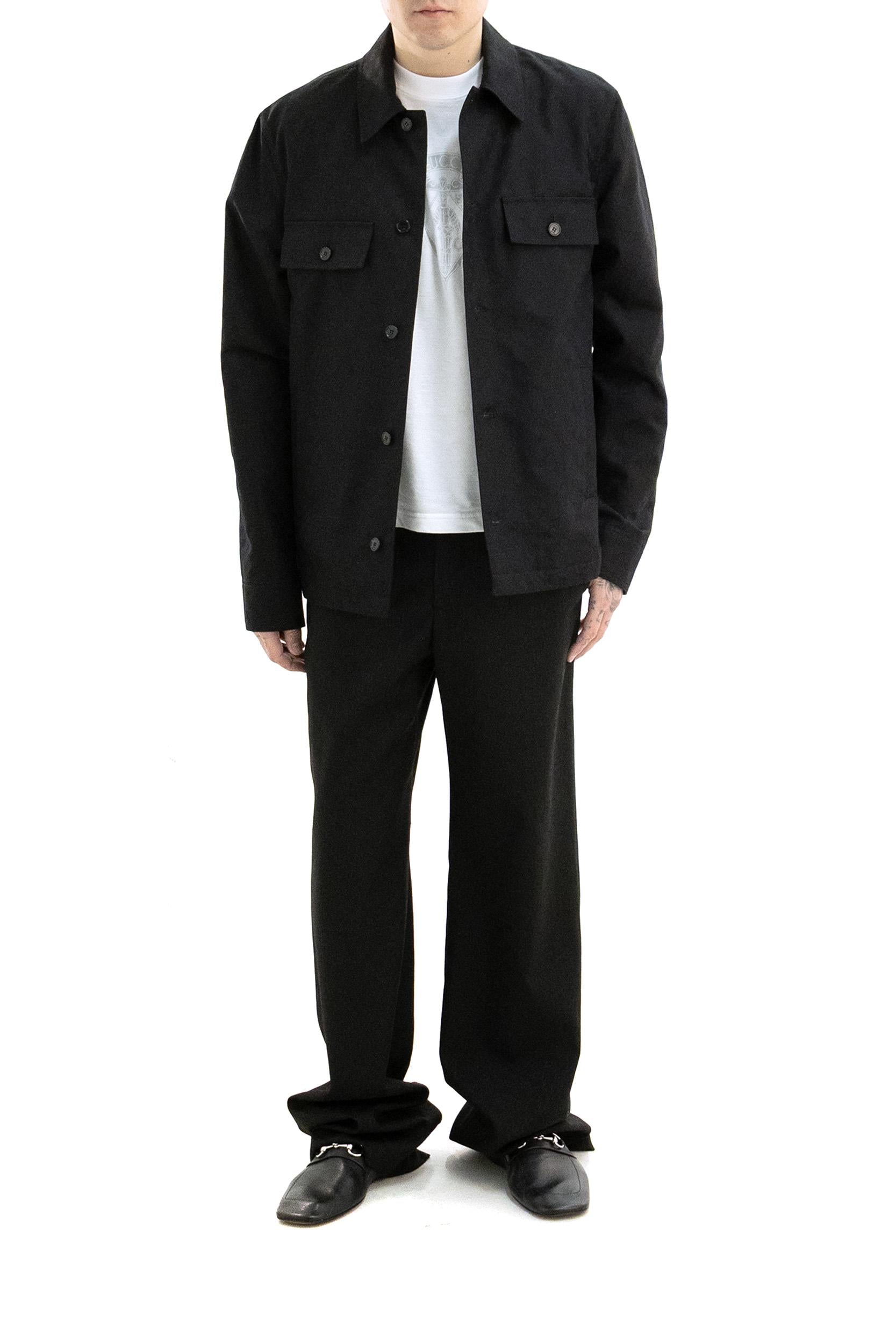 Gucci Giacca in cotone GG di colore nero, view 2