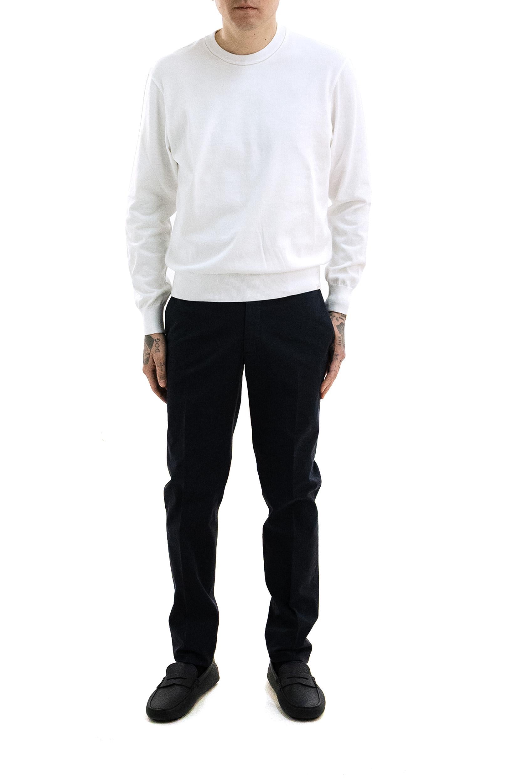 PAUL & SHARK Pullover in cotone di colore bianco, view 2