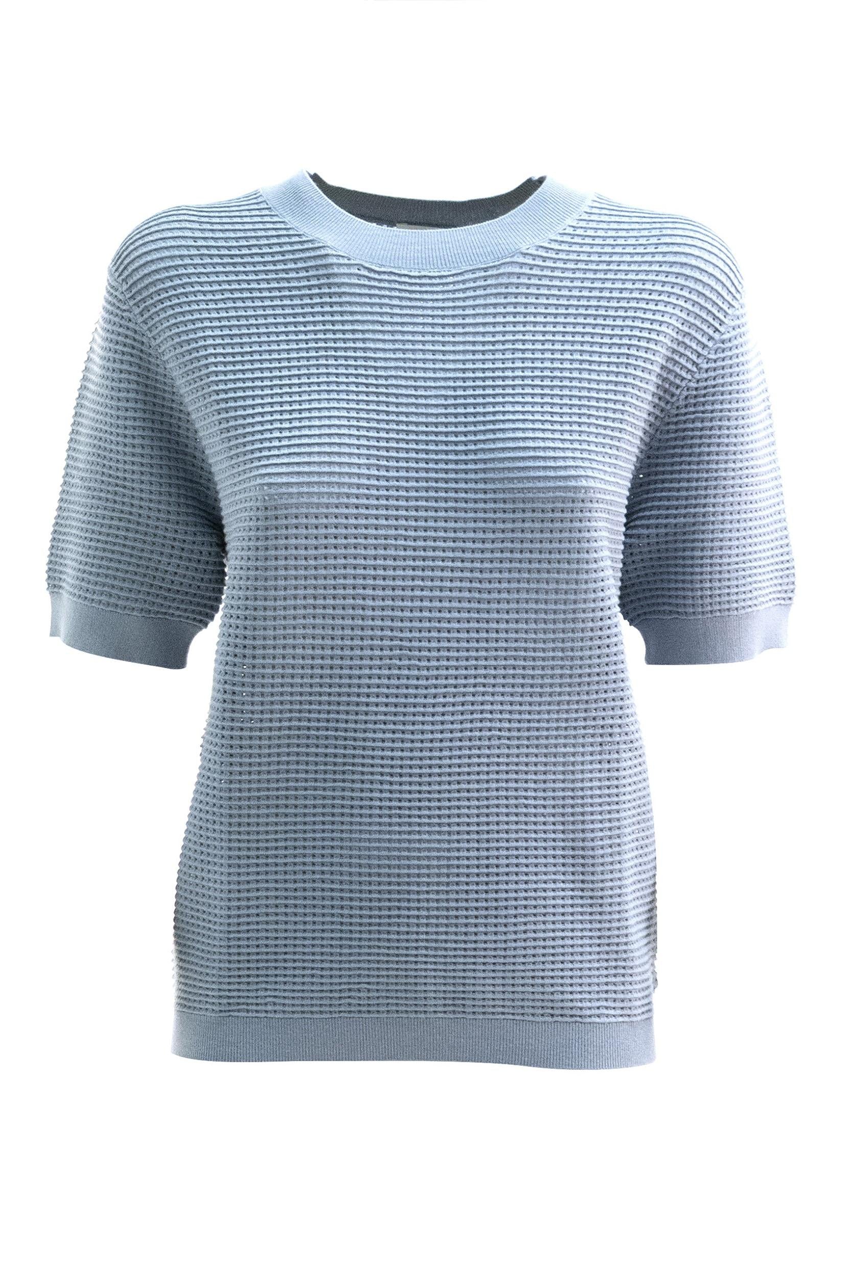 P.A.R.O.S.H. T-shirt a nido d'ape di colore azzurro