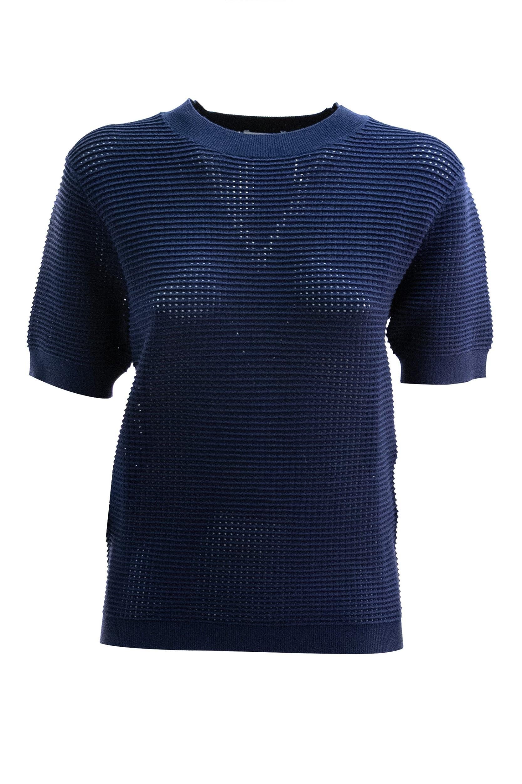 P.A.R.O.S.H. T-shirt a nido d'ape di colore blu