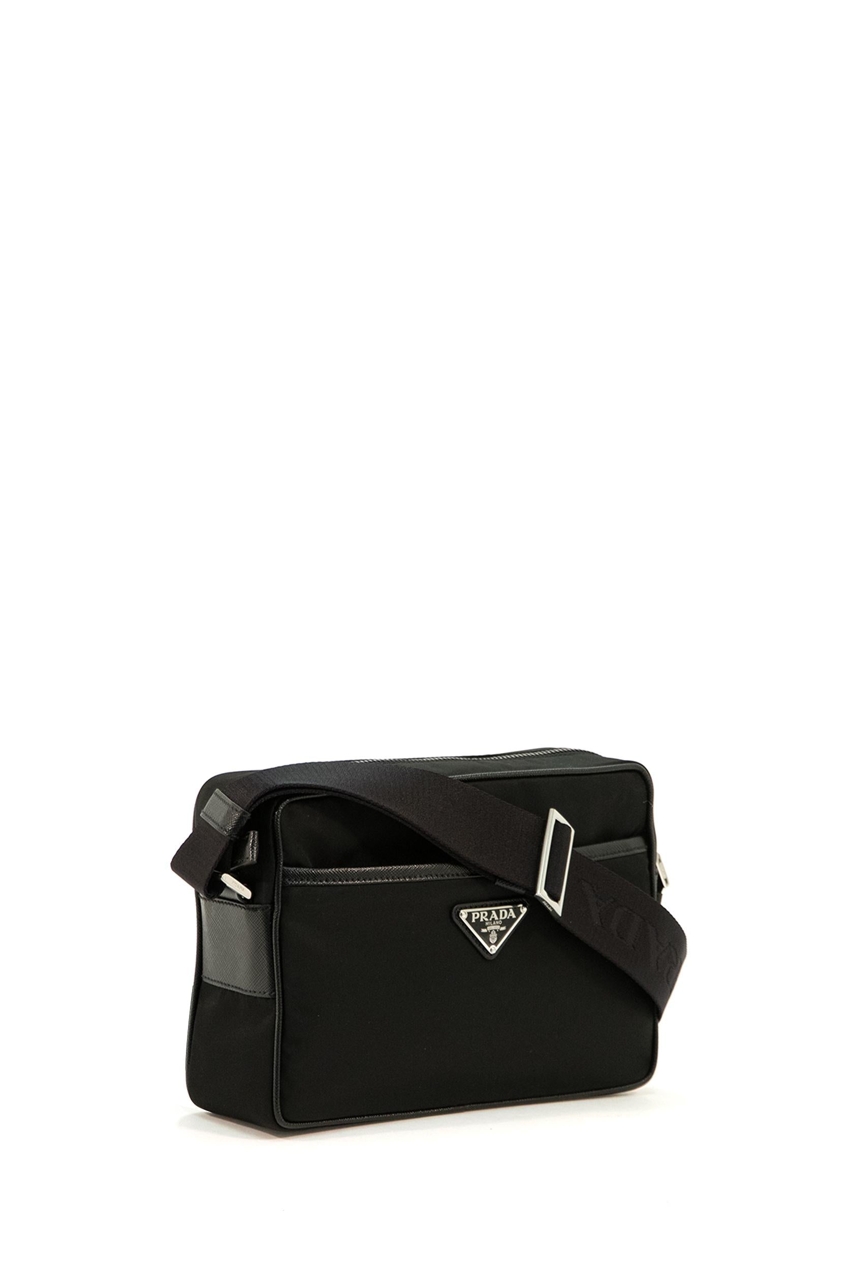Prada Borsa a tracolla in Re-Nylon color nero, view 2