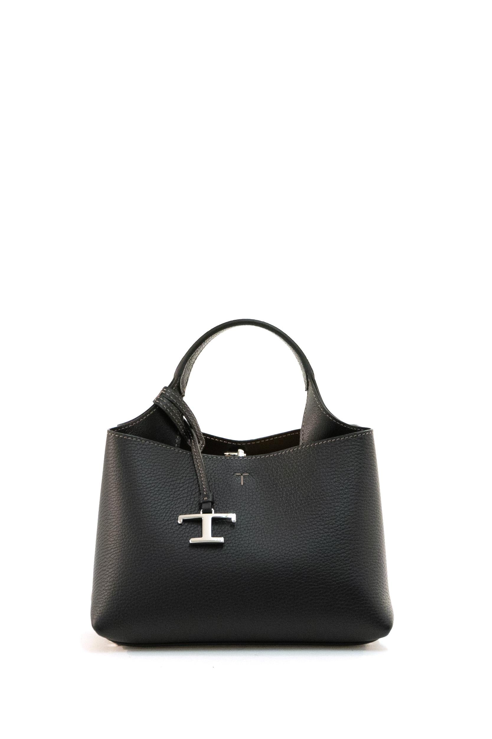 Tod's Borsa a mano in pelle martellata di colore nero